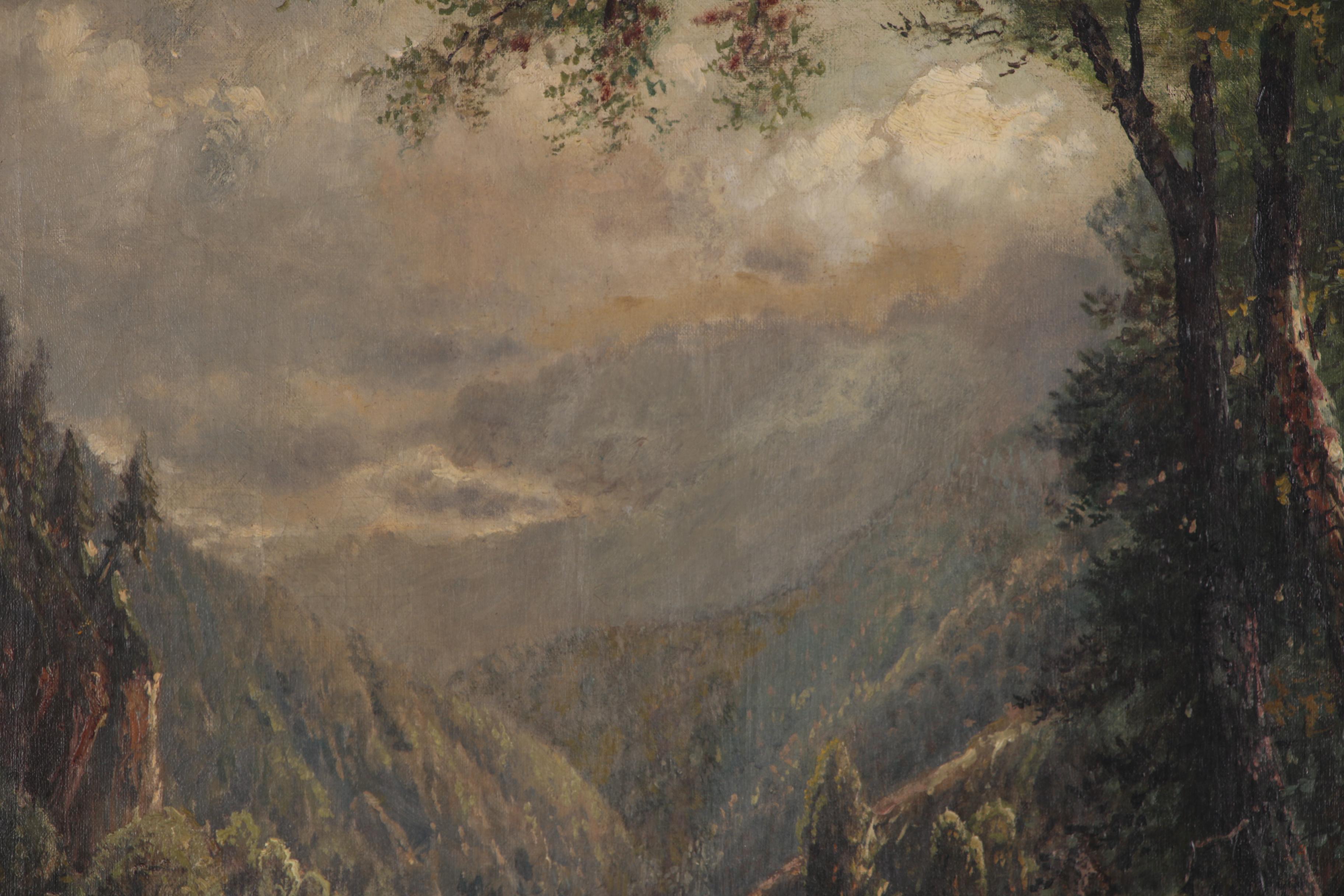 Edmund D. Lewis Pastoral Landscape Oil Painting, 1875