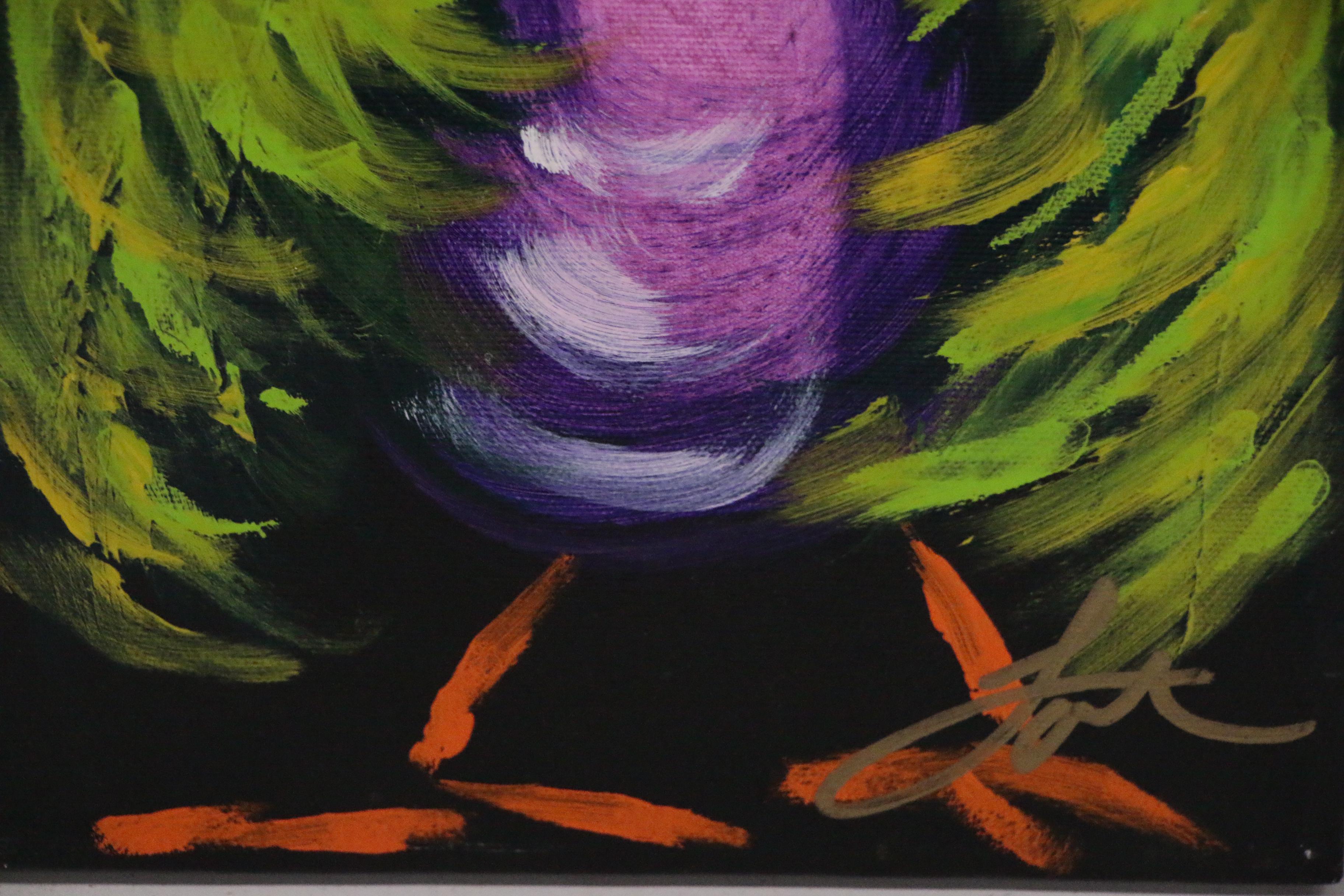 Madison Latimer Acrylic Painting of Guinea Chicken