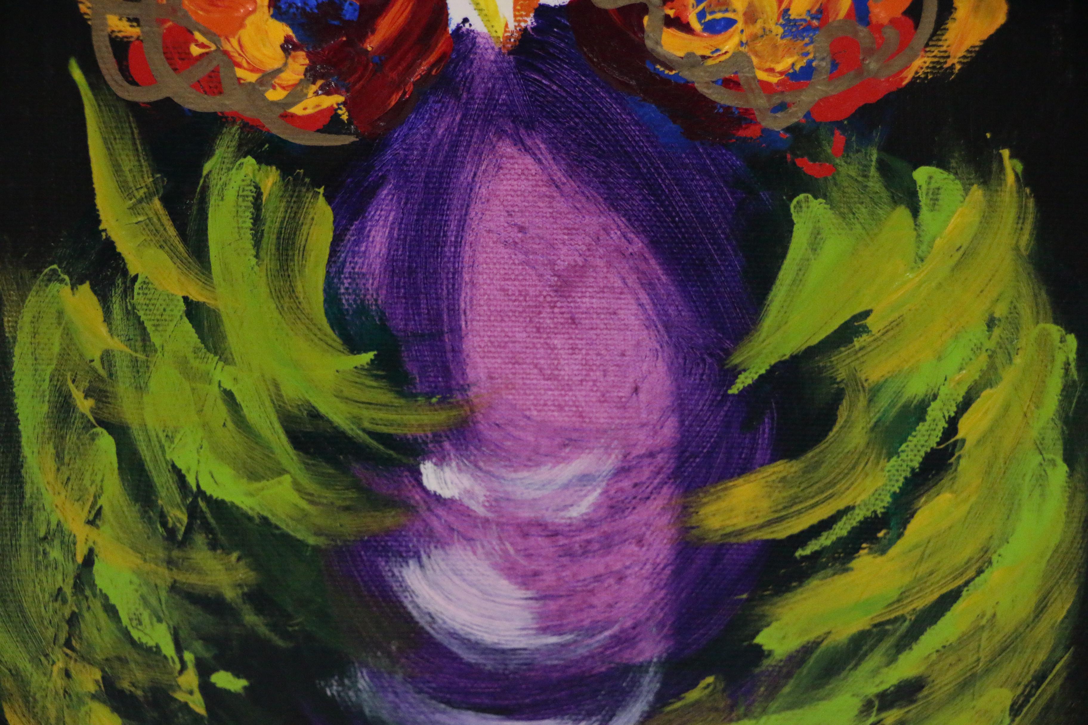 Madison Latimer Acrylic Painting of Guinea Chicken