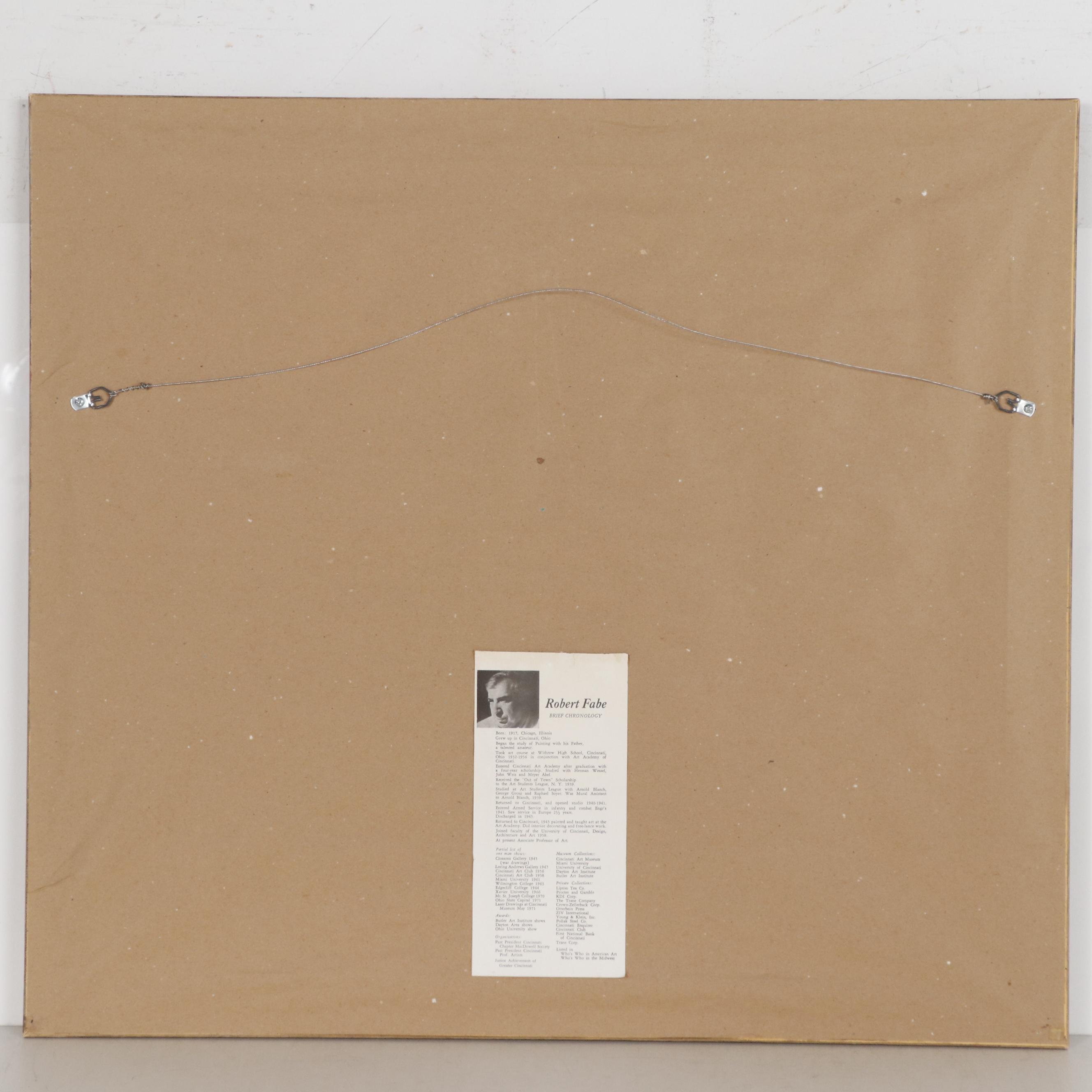 Robert Fabe Watercolor Painting of Beach House