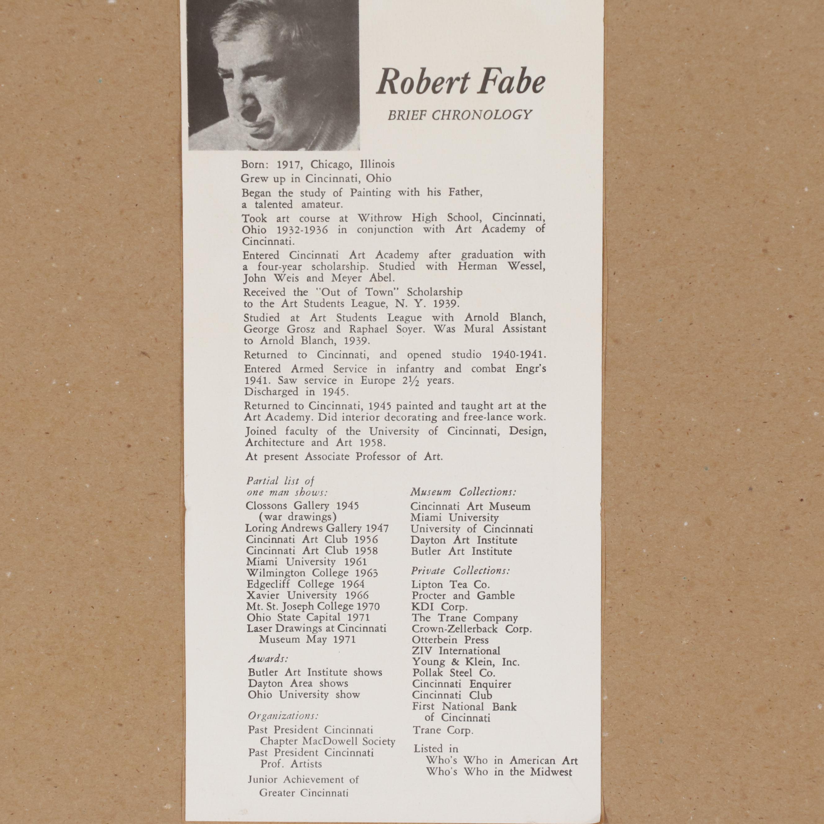 Robert Fabe Watercolor Painting of Beach House