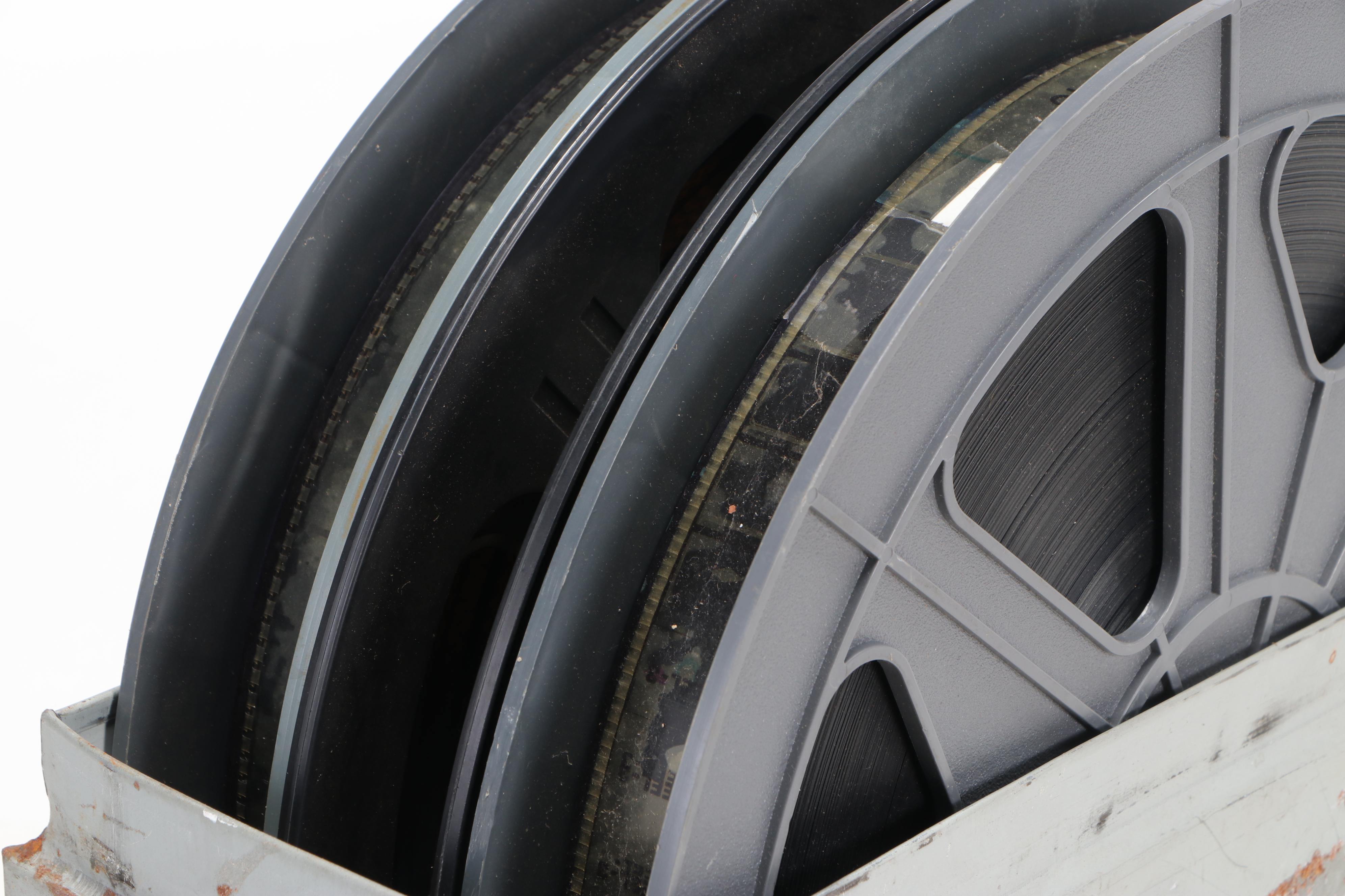 Three Hollywood Film Company Reel Cases, Mid-20th Century