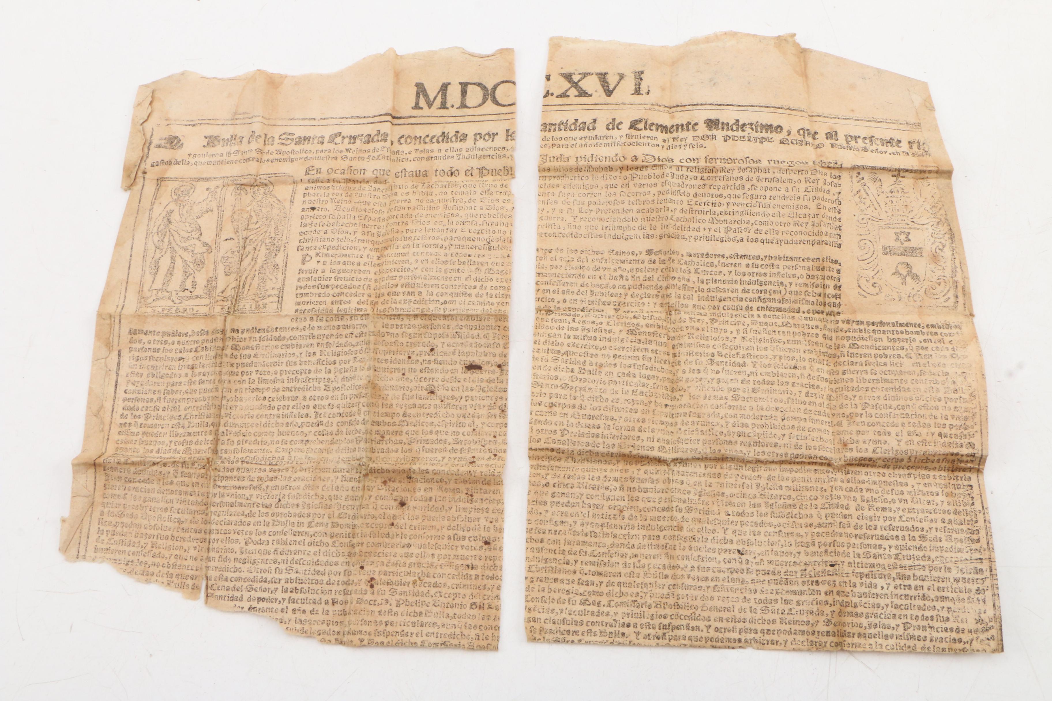 Spanish Colonial Églomisé Pendant with Papal Bull of 1715, Late 17th Century