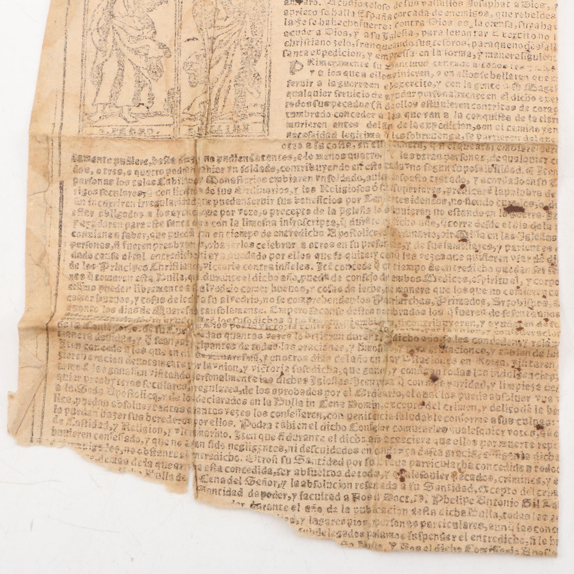 Spanish Colonial Églomisé Pendant with Papal Bull of 1715, Late 17th Century