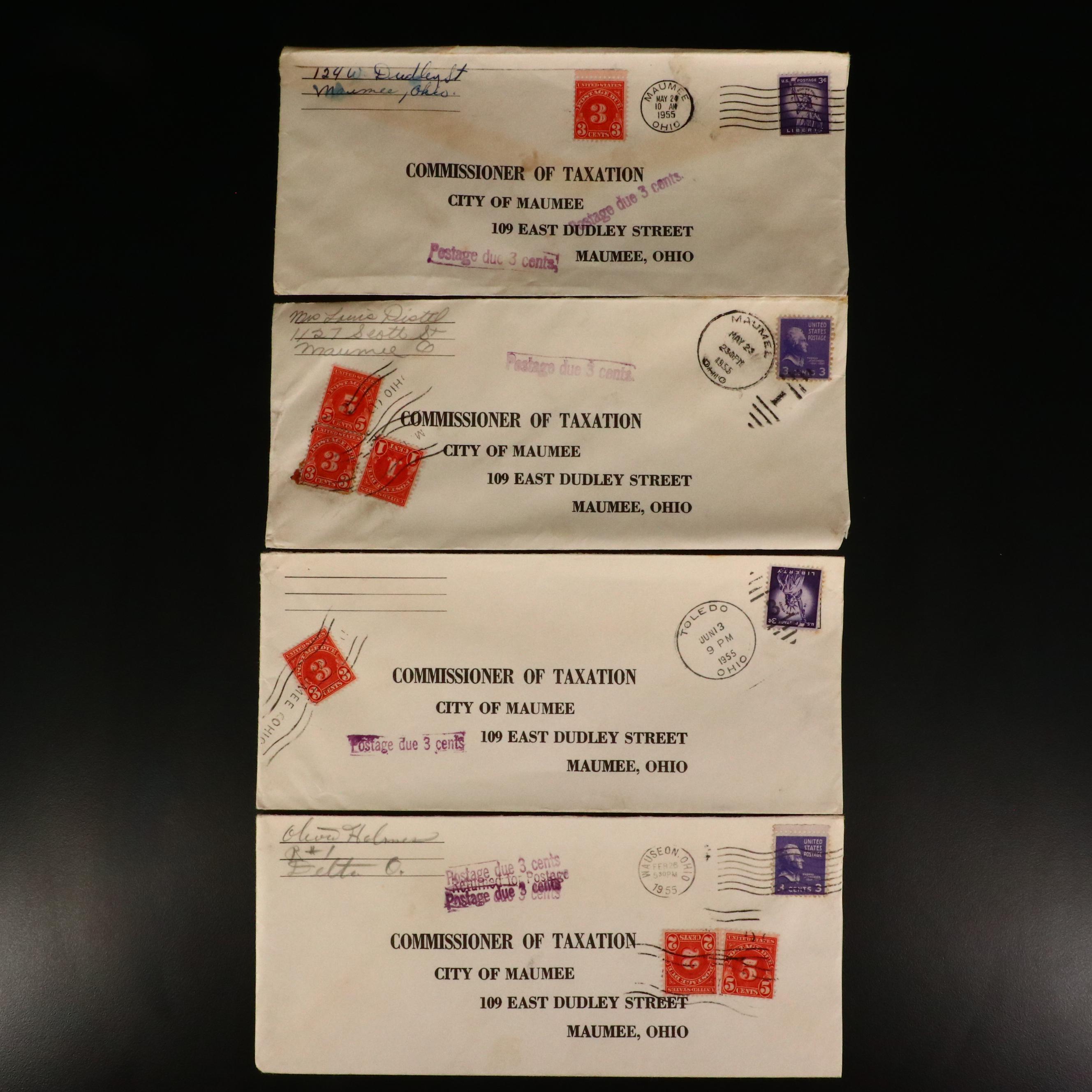 Thirty-One Vintage U.S. Postal Covers, All "Postage Due" types