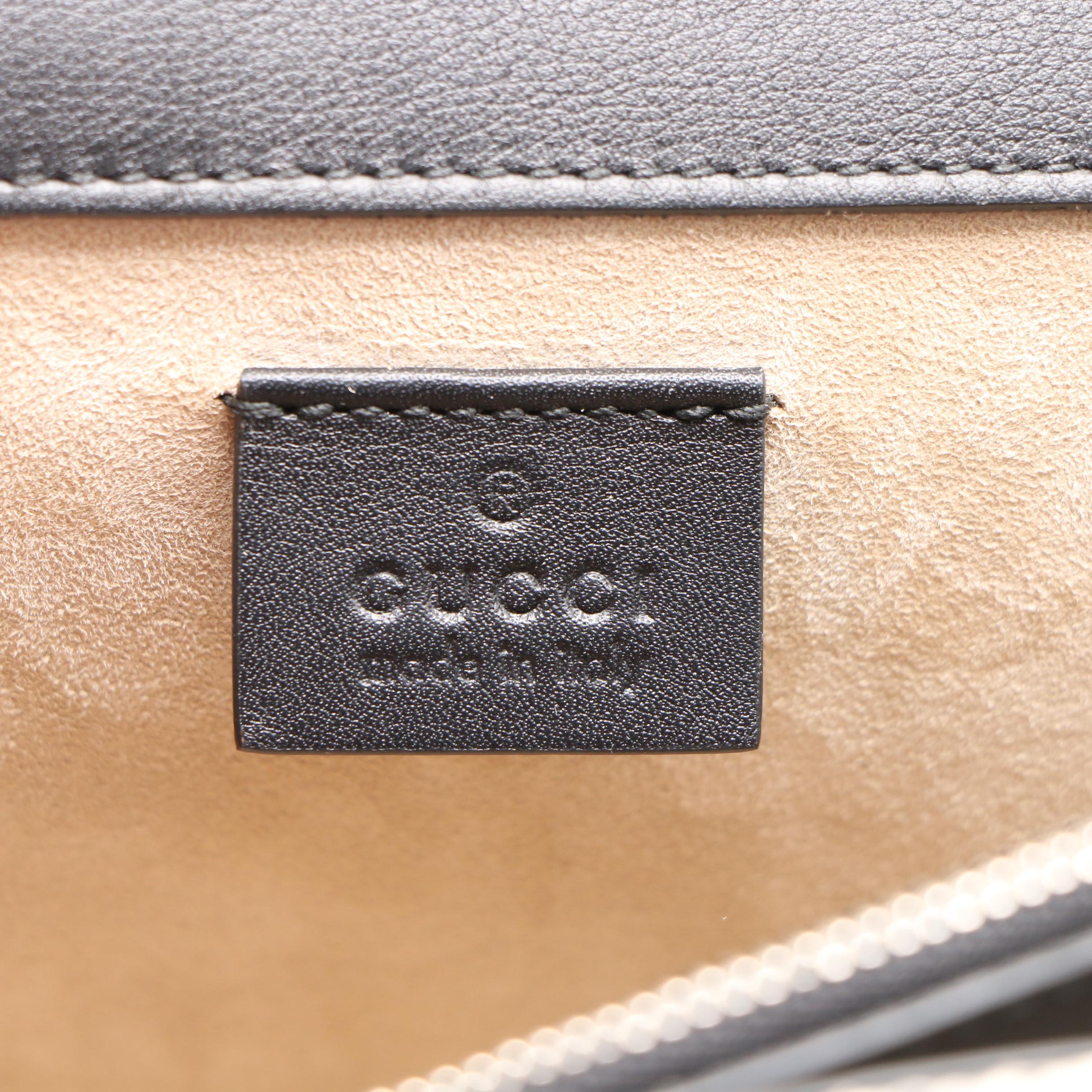 Gucci Embroidered GG Supreme Canvas and Python Small Elephant Dionysus Bag