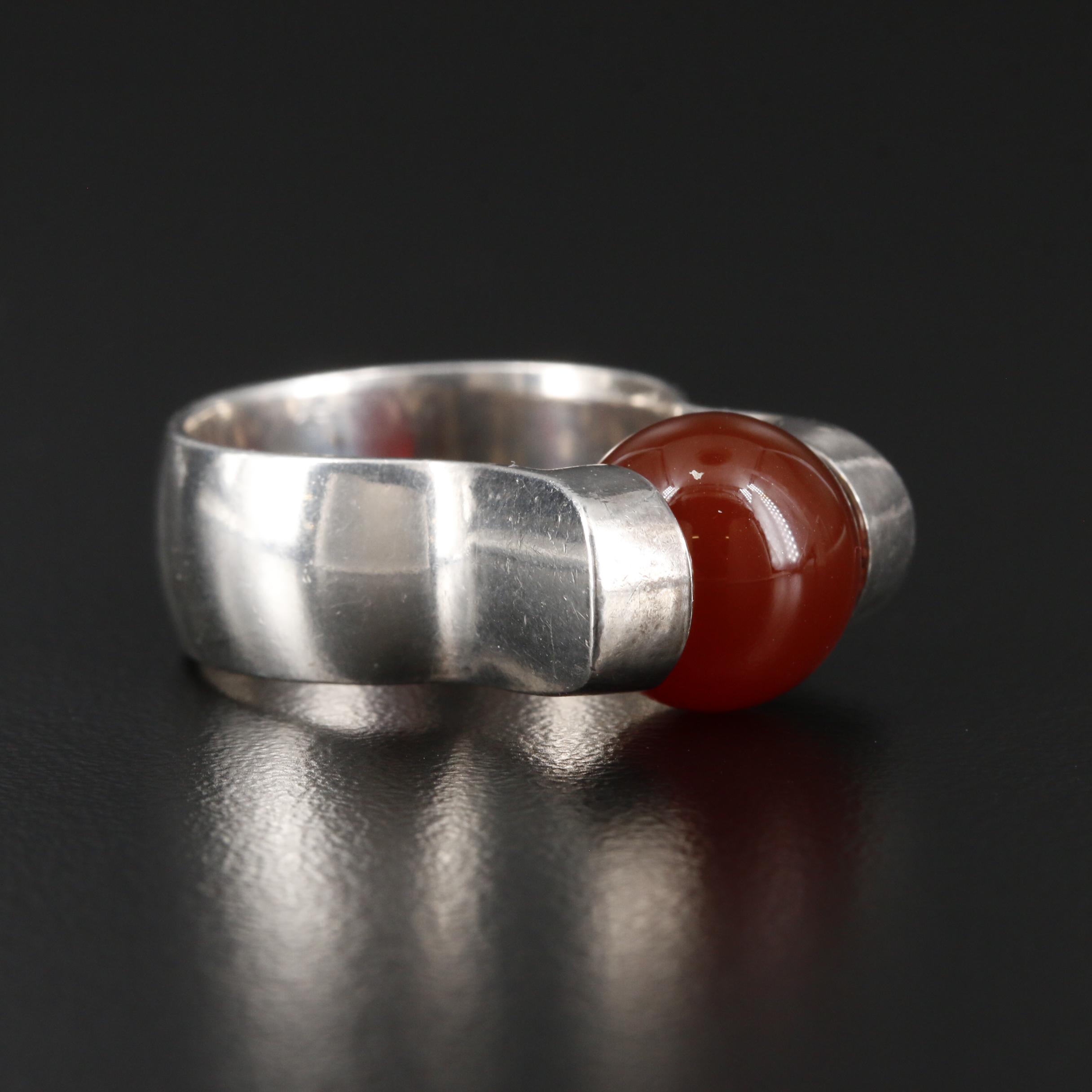 Sharon Johnston Sterling Tension Ring with Interchangeable Gemstones