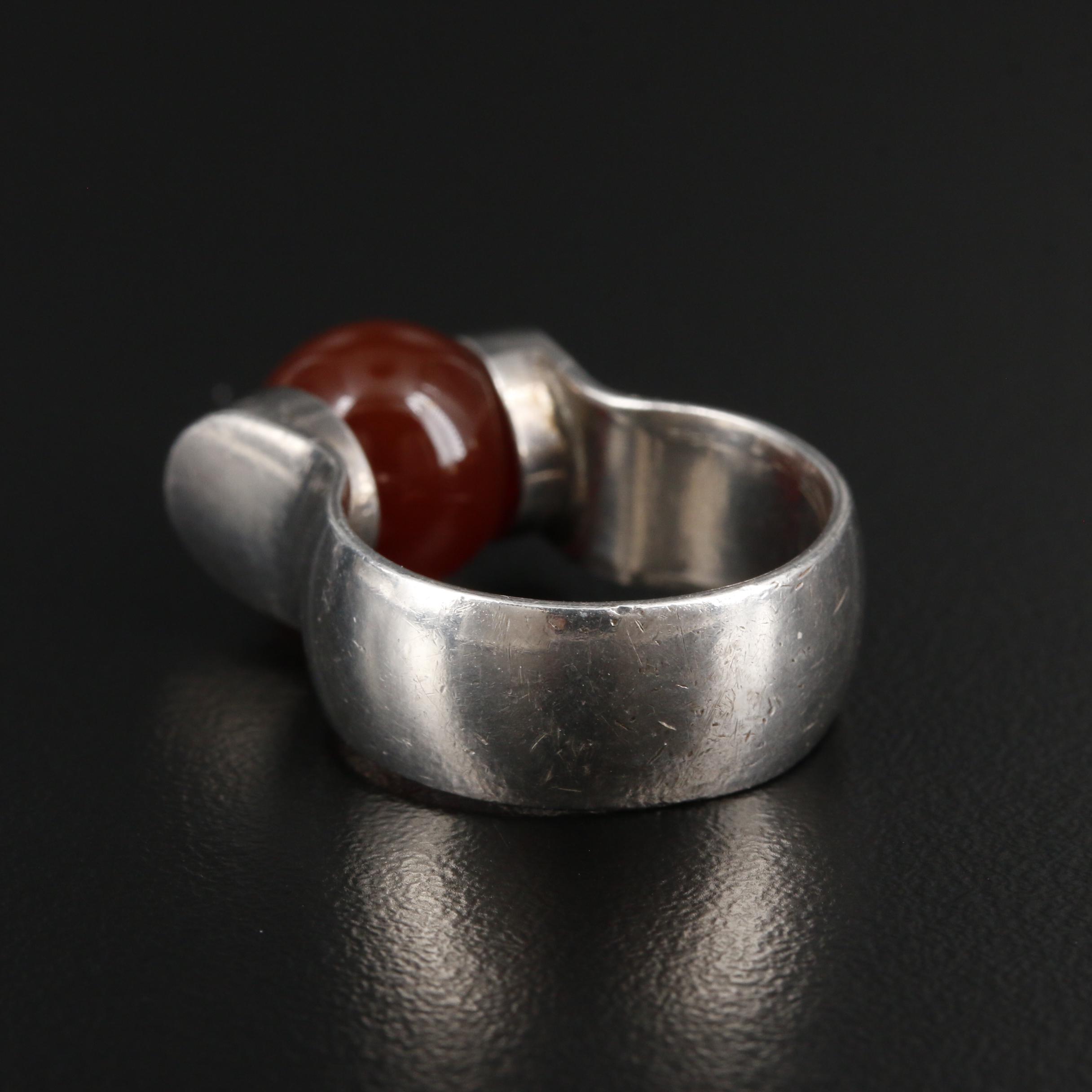 Sharon Johnston Sterling Tension Ring with Interchangeable Gemstones