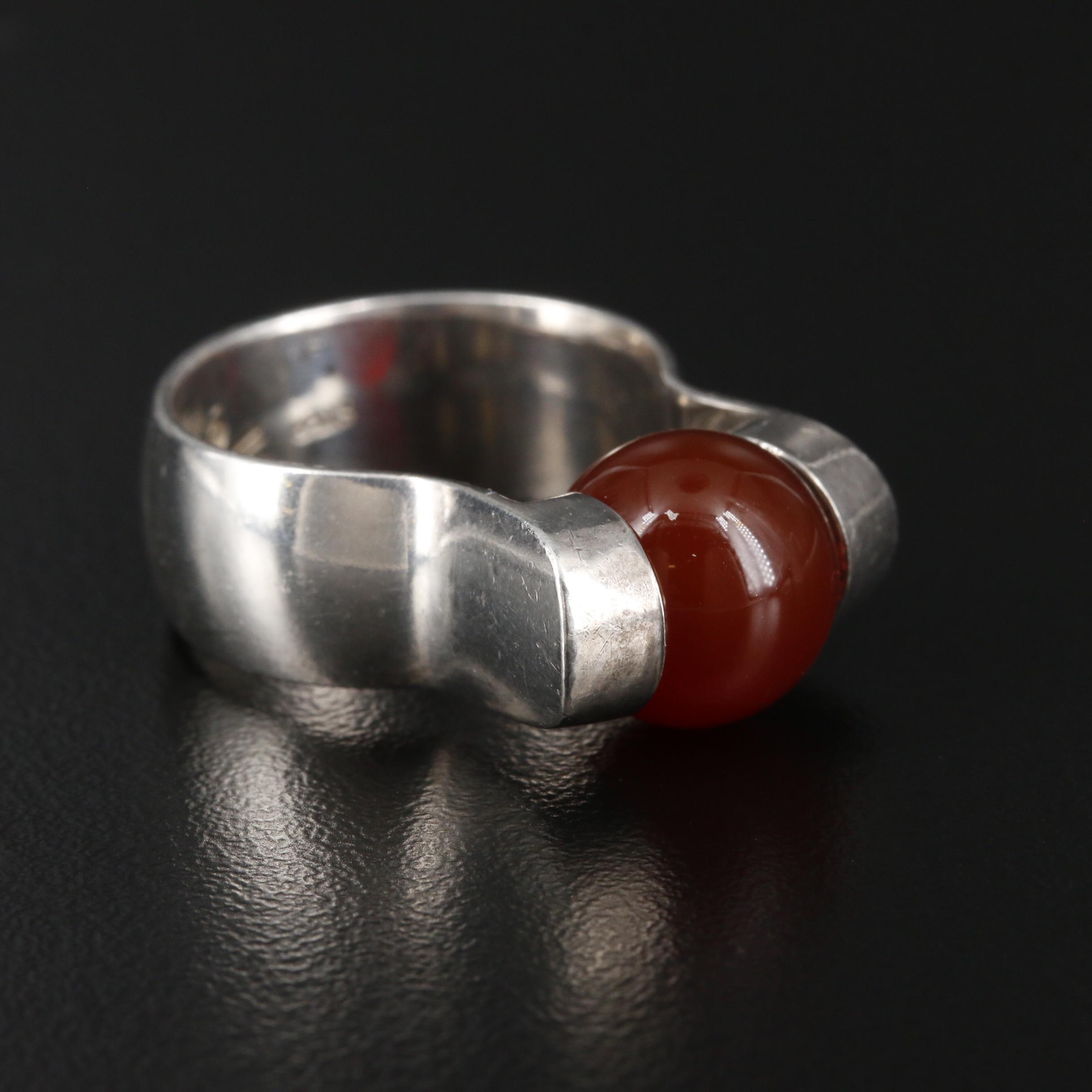 Sharon Johnston Sterling Tension Ring with Interchangeable Gemstones