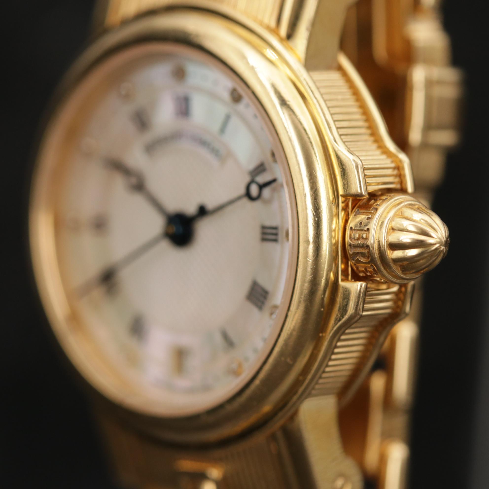 Breguet Marine Automatic 18K Yellow Gold Watch with Diamond Dial, 1998