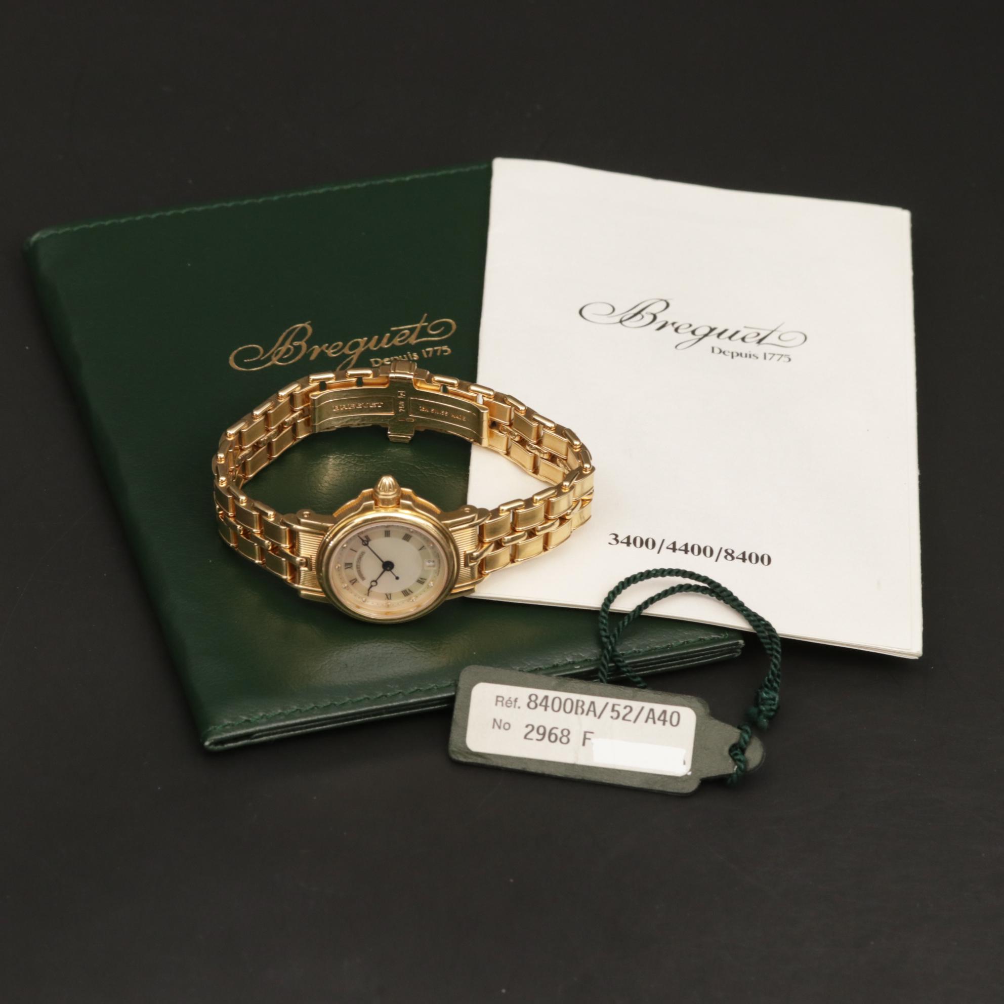 Breguet Marine Automatic 18K Yellow Gold Watch with Diamond Dial, 1998