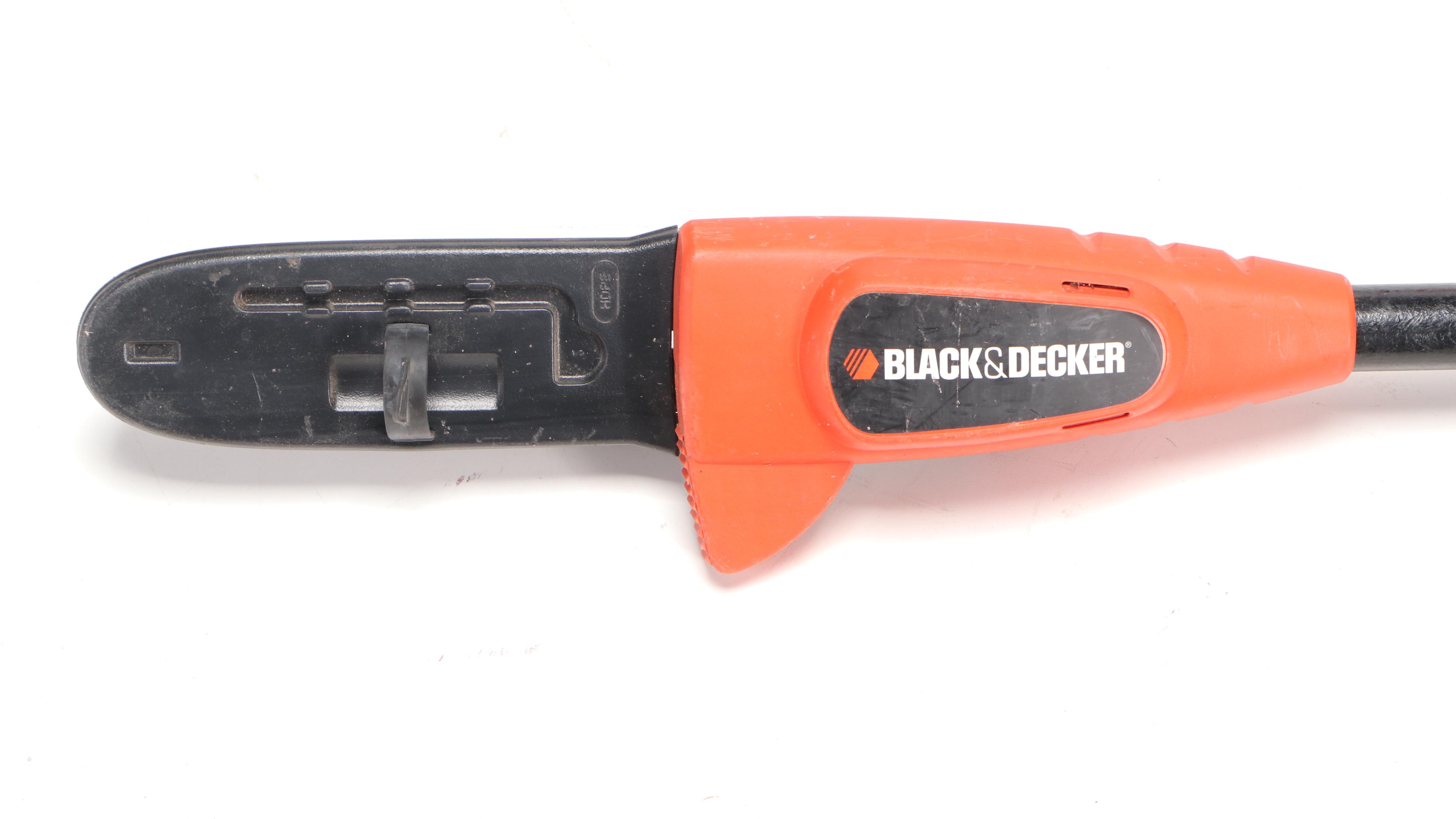 Black + Decker Battery Powered Chainsaw, Pole Saw, and Leaf Blower
