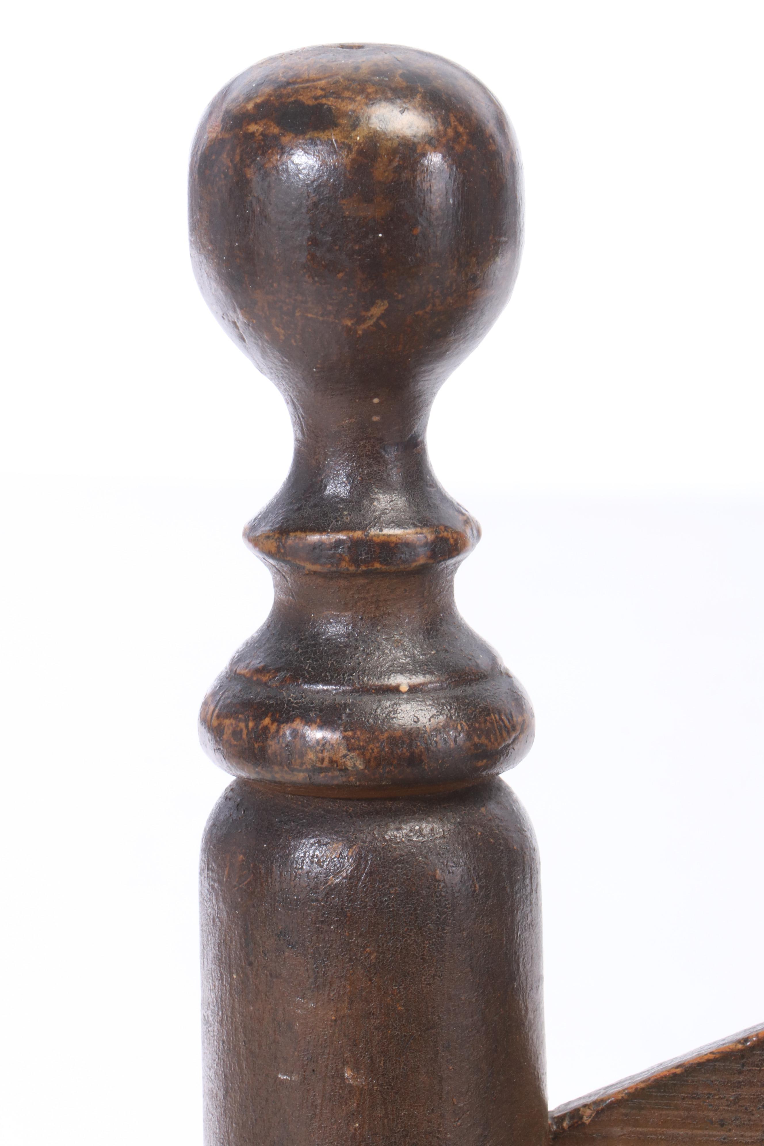 Early American Ladder-Back Armchair with Rush Seat, Early 19th Century