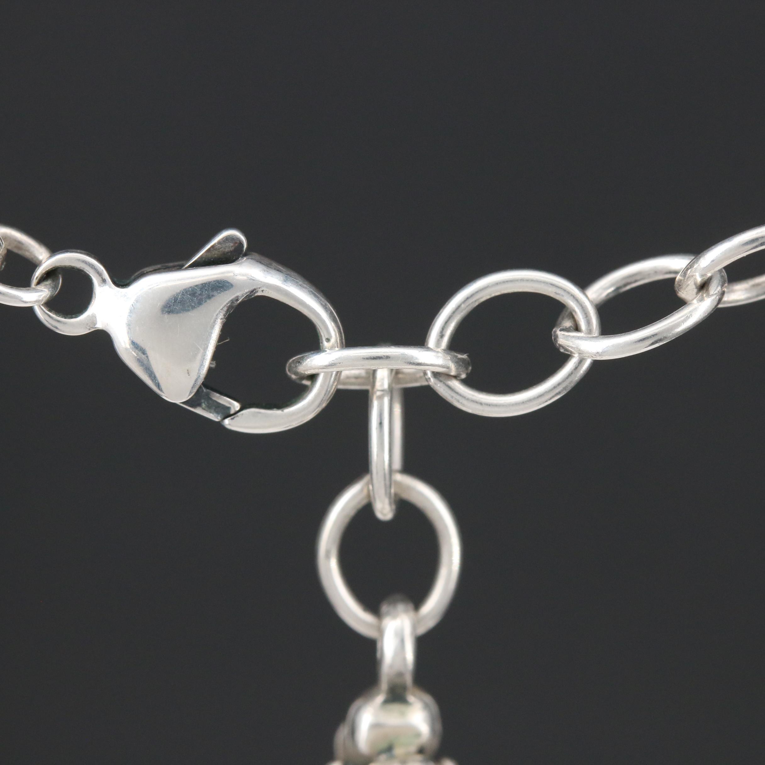 Saint by Sarah Jane Sterling Topaz Bee and Butterfly Necklace with 18K Accents