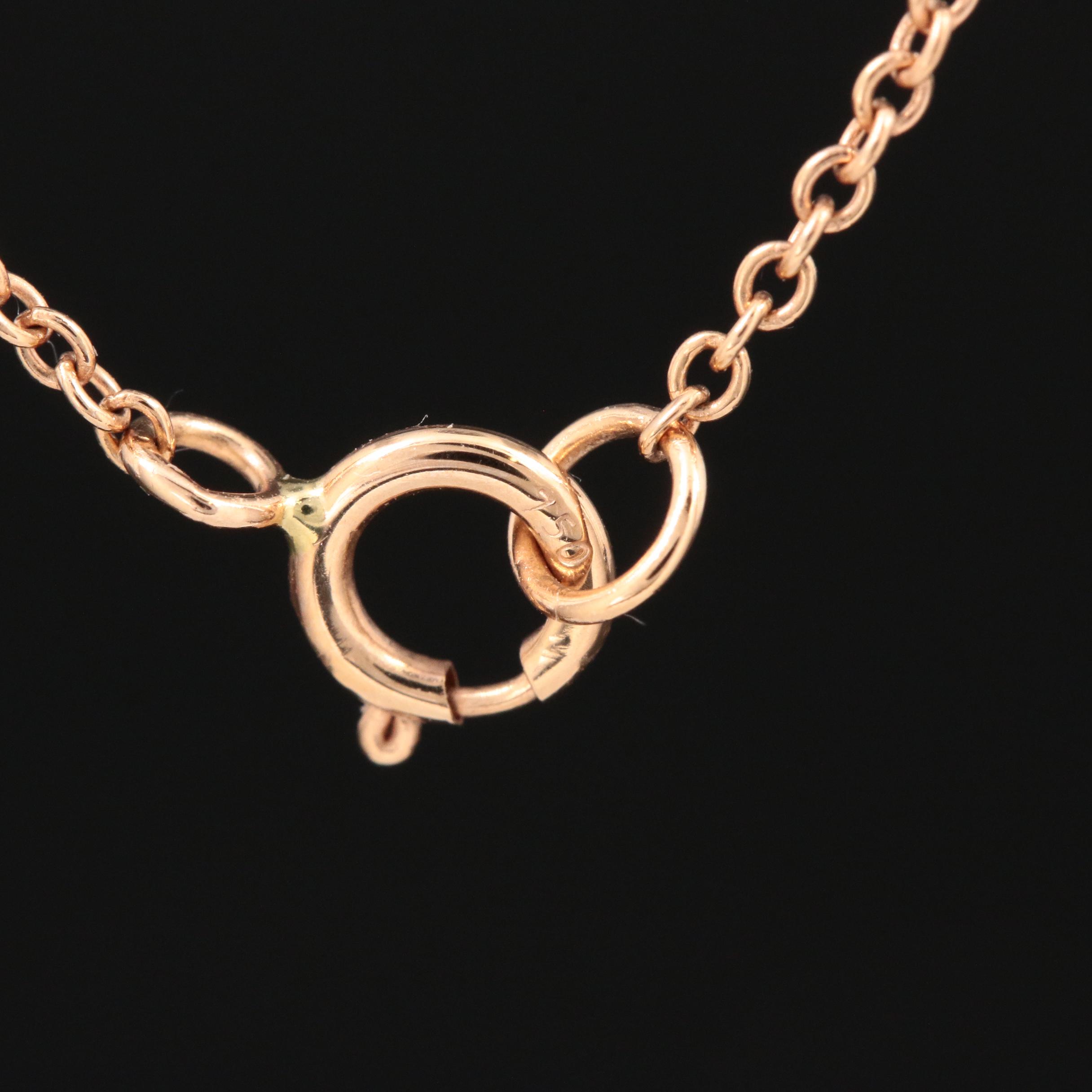 18K Gold Diamond Station Necklace