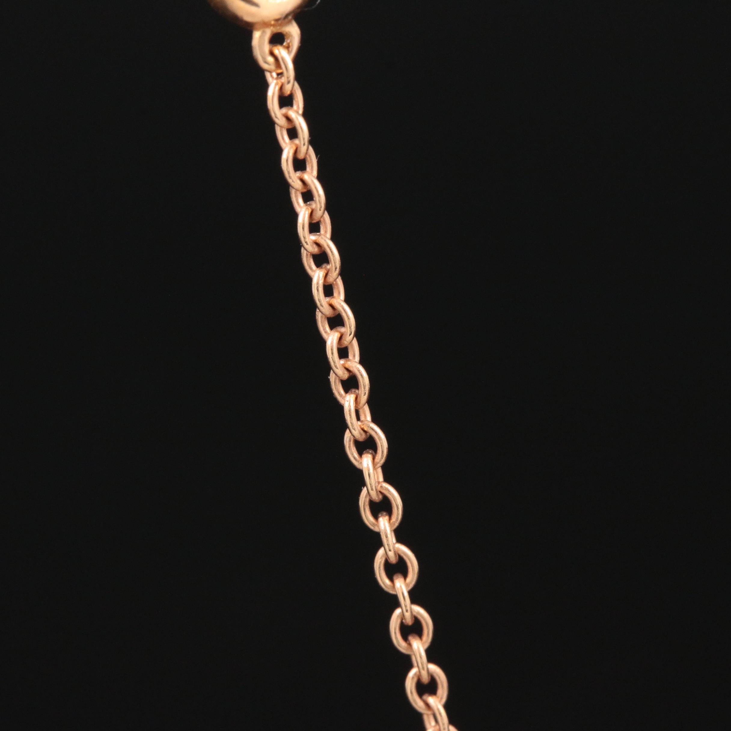 18K Gold Diamond Station Necklace