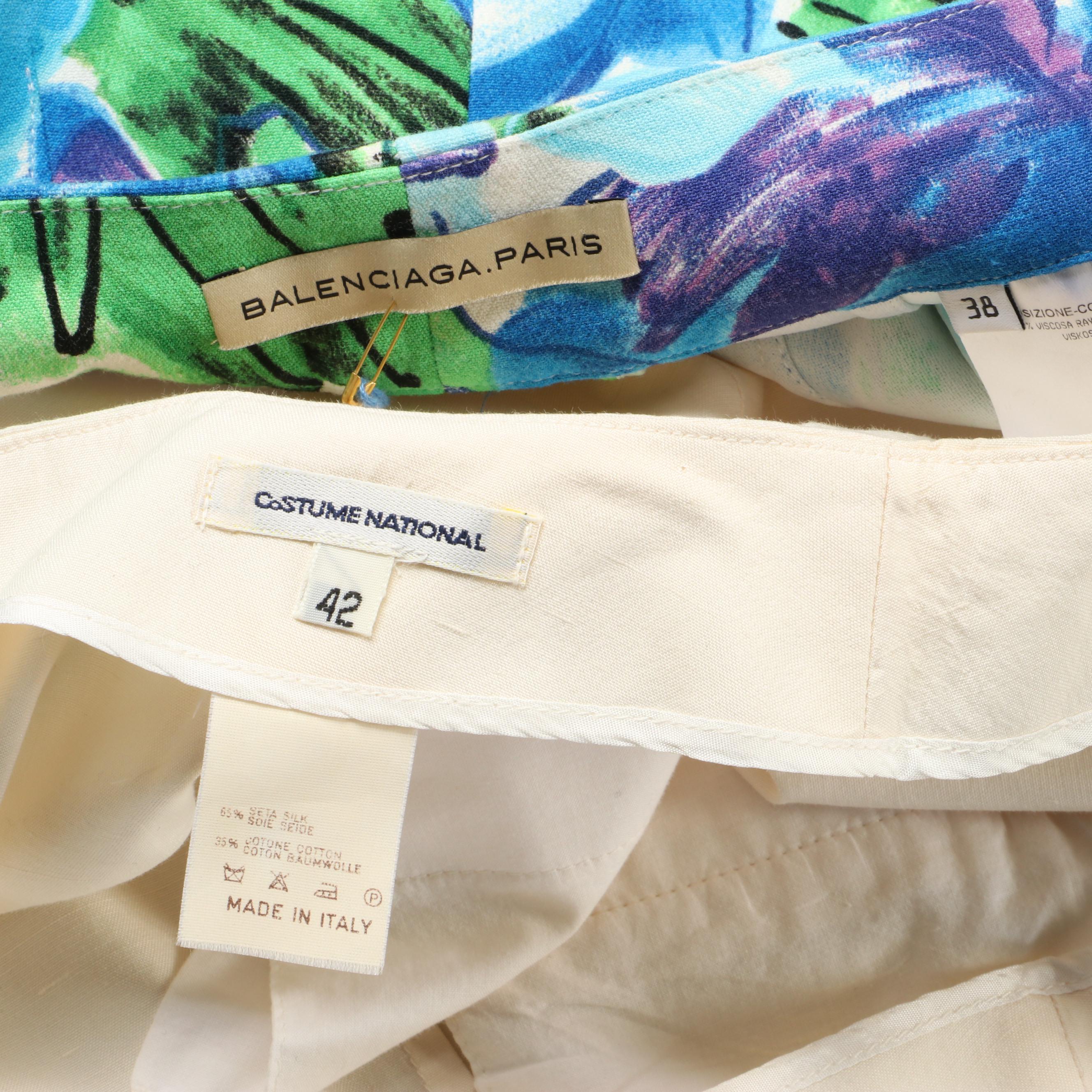 Balenciaga and Costume National Miniskirts