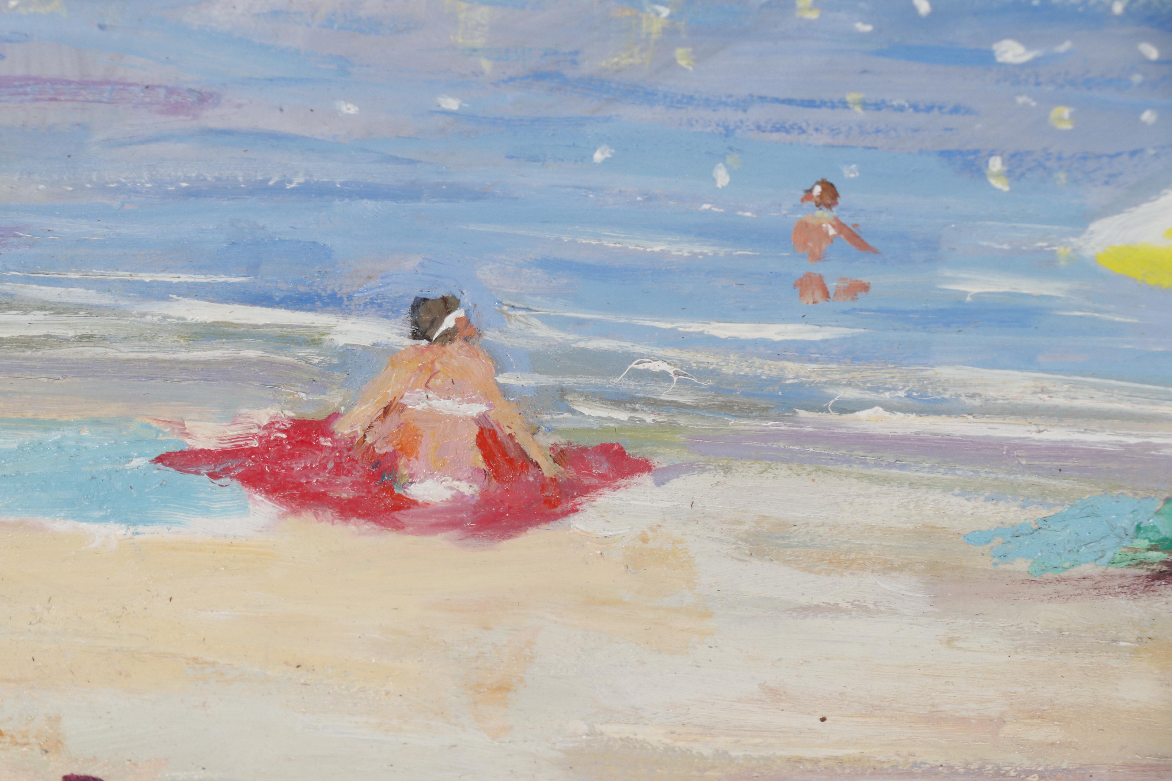 Nino Pippa Oil Painting "Provence - Monet's Favorite Beach in Cap d'Atibes"