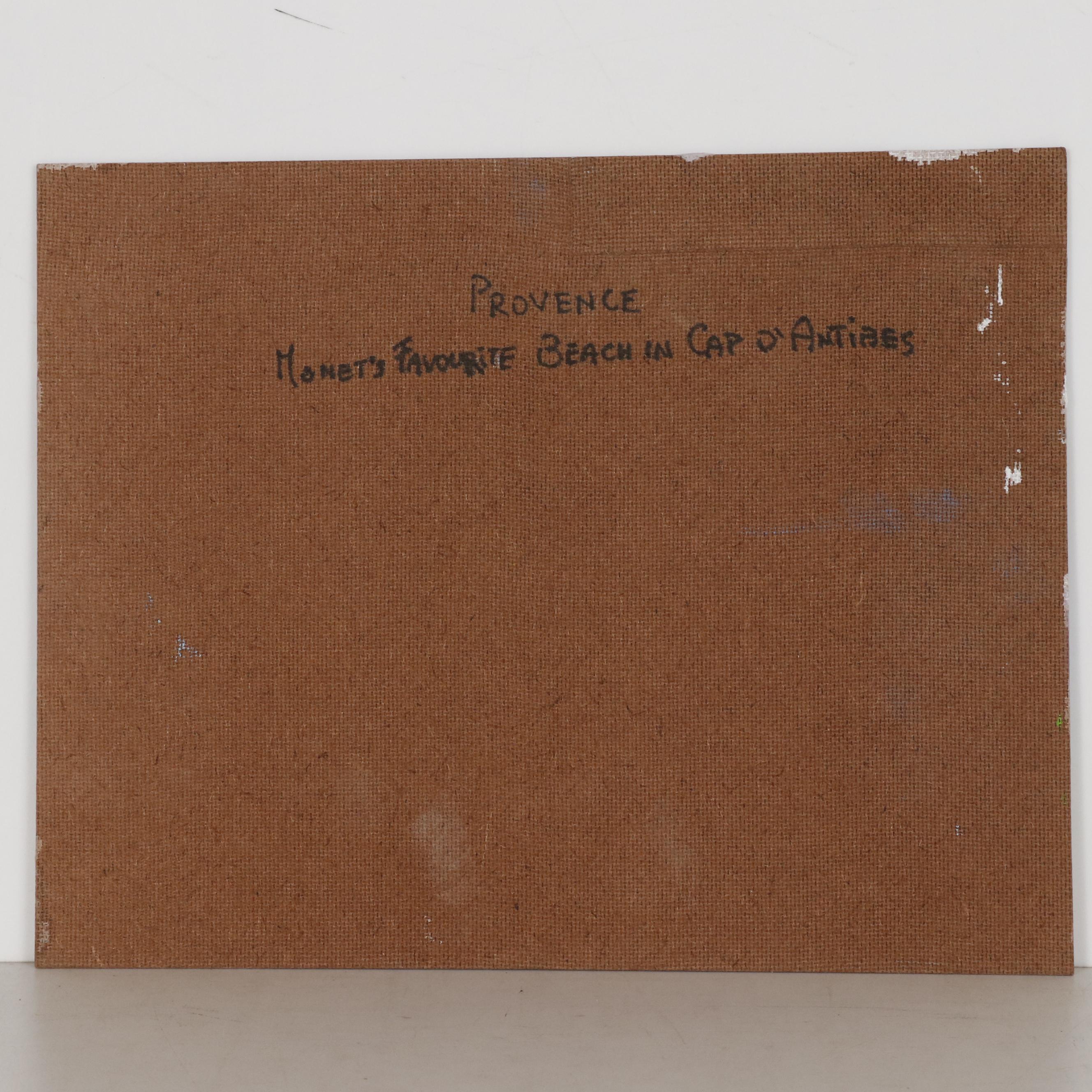 Nino Pippa Oil Painting "Provence - Monet's Favorite Beach in Cap d'Atibes"