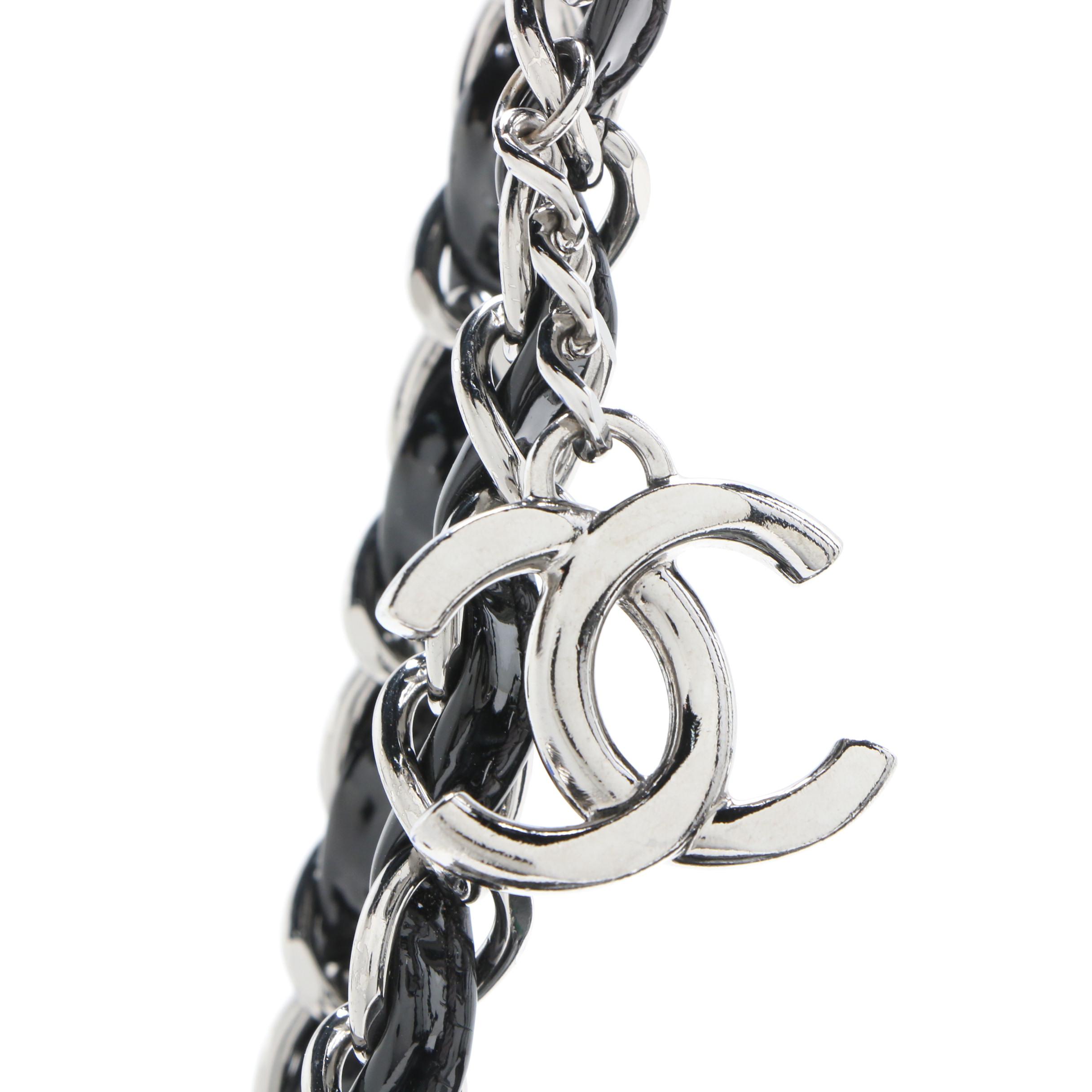 Chanel Black Patent Leather Large Tweed Petals Camellia Accordion Bag