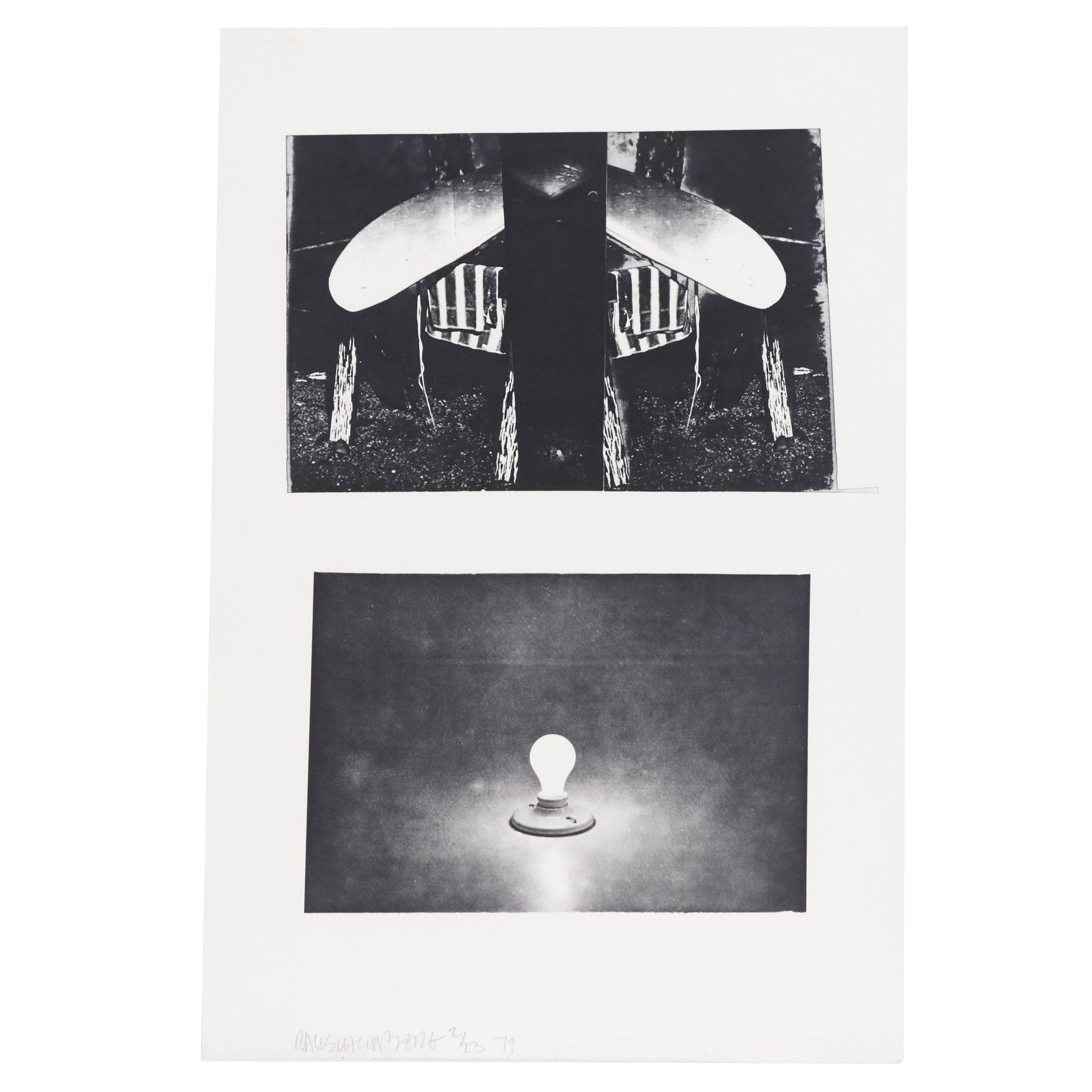 Robert Rauschenberg Intaglio Print from "Glacial Decoy" Series, 1979