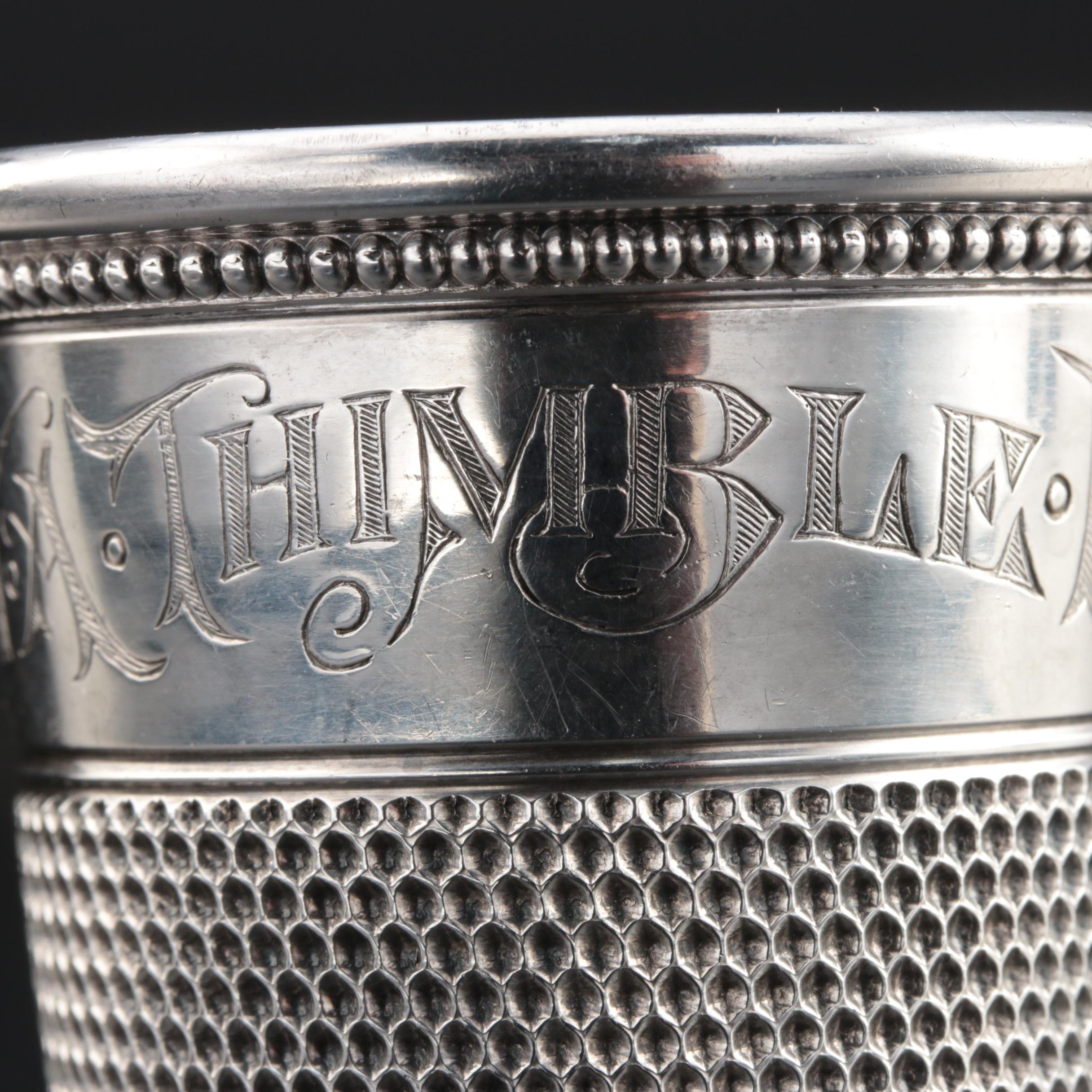 Sterling Silver "Only a Thimble Full" Shot Glass