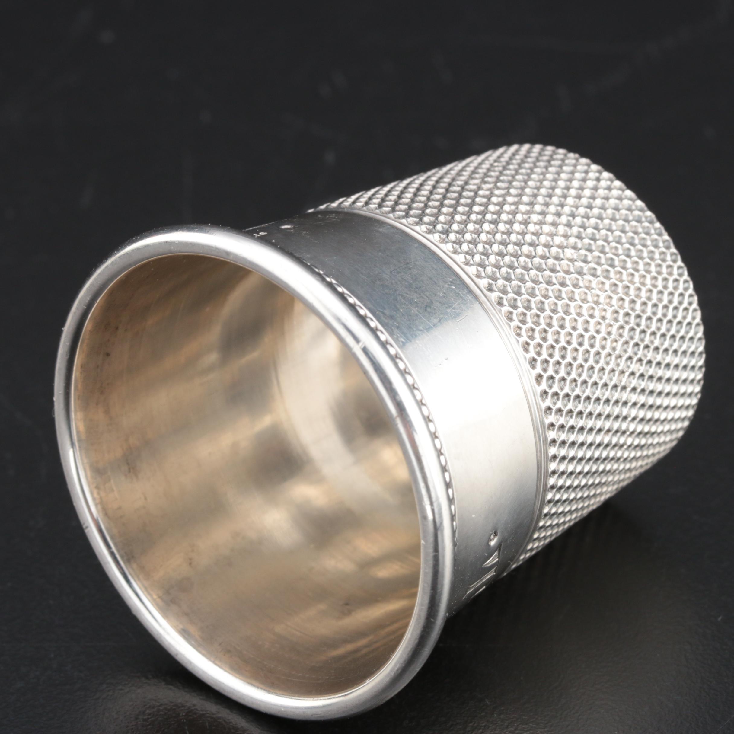 Sterling Silver "Only a Thimble Full" Shot Glass