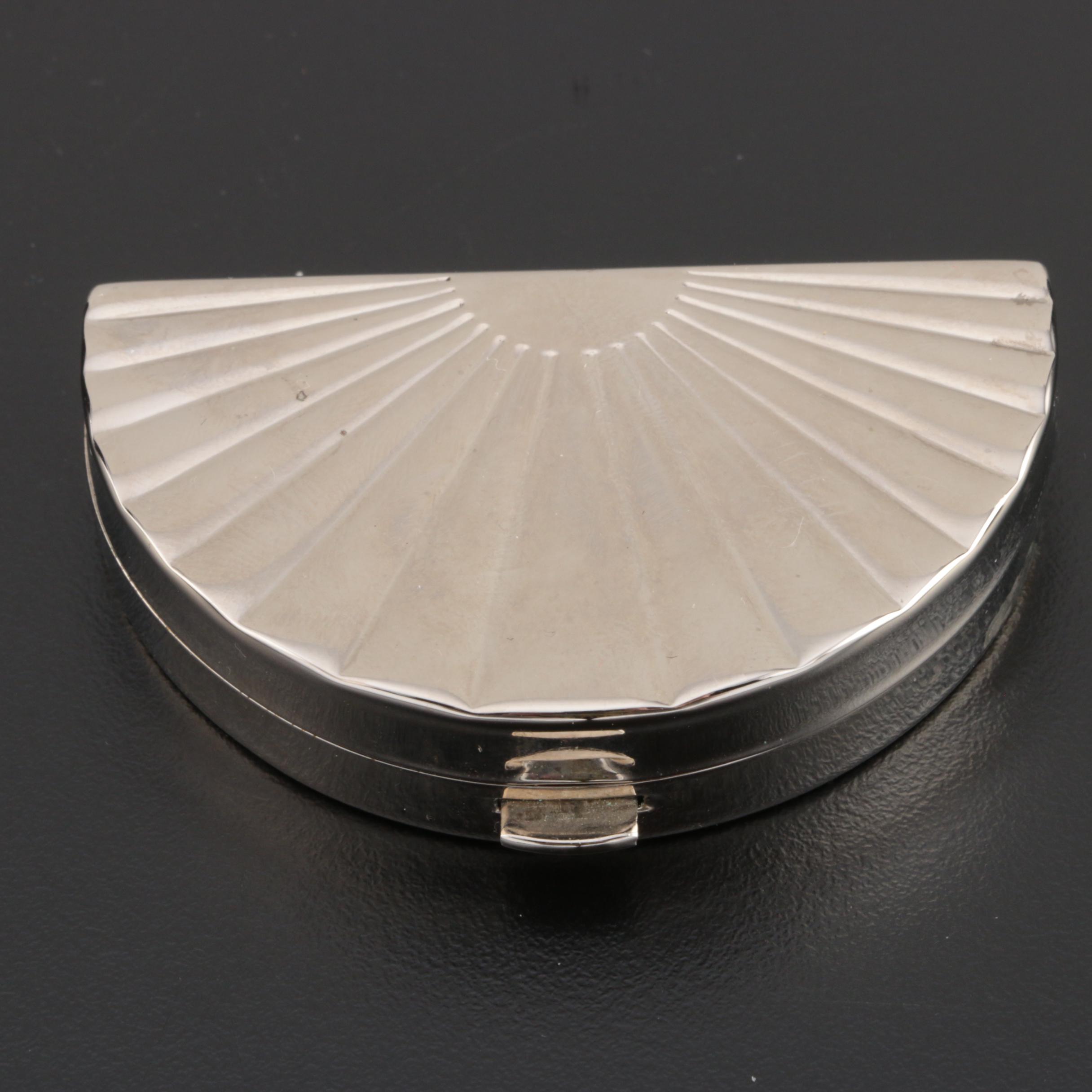Sterling and Silver Plate Pill Boxes with Italian Electroform Candleholder