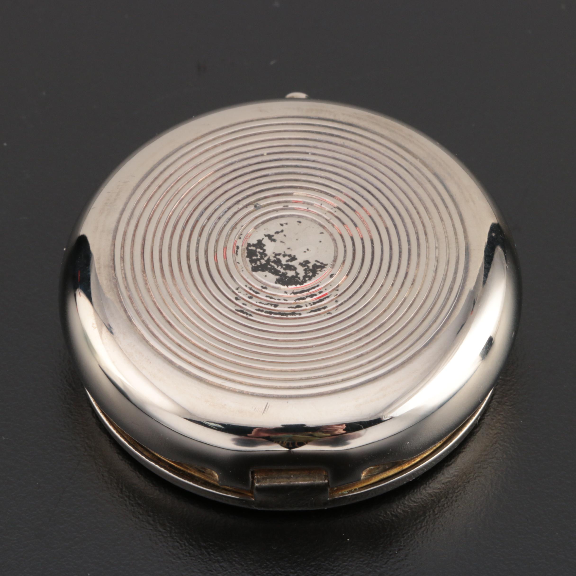 Sterling and Silver Plate Pill Boxes with Italian Electroform Candleholder