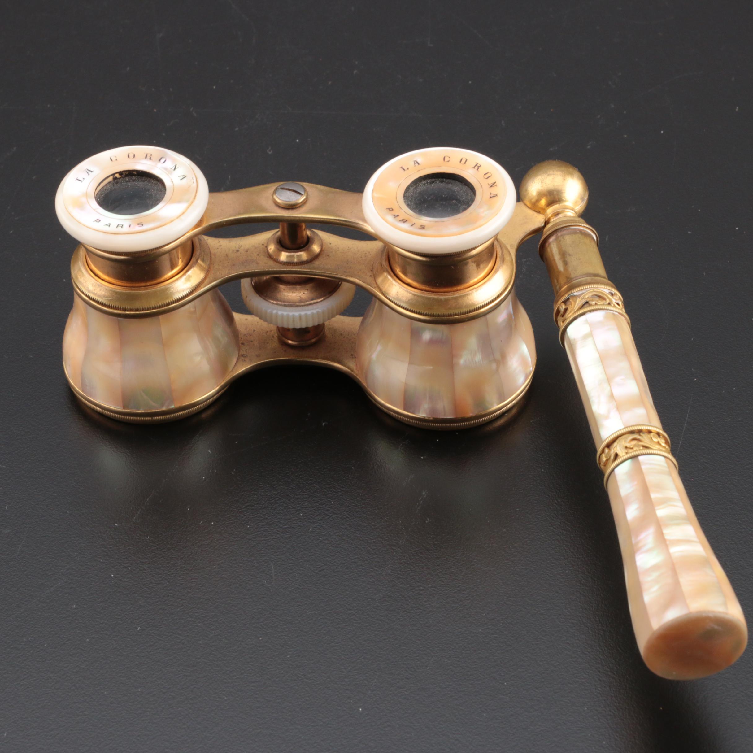 La Corona Mother-of-Pearl Opera Glasses, Early 20th Century