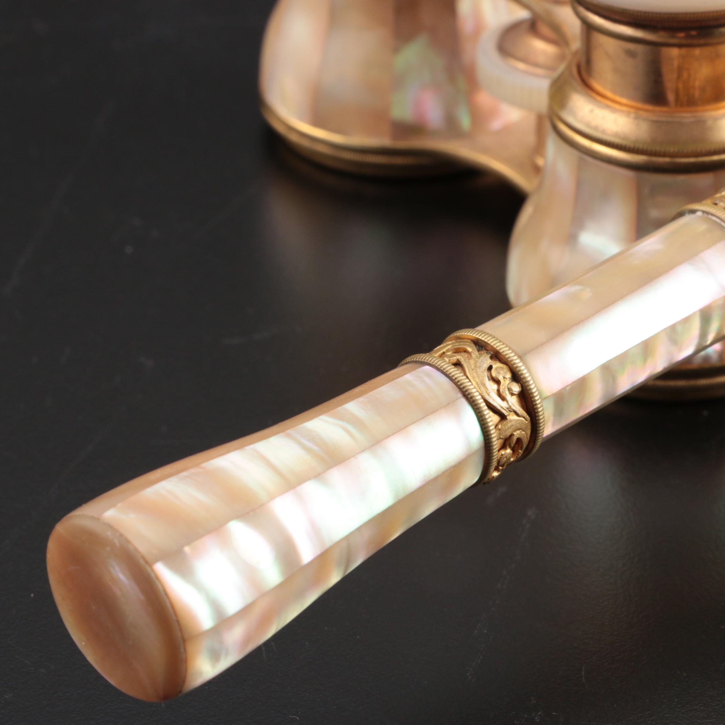 La Corona Mother-of-Pearl Opera Glasses, Early 20th Century
