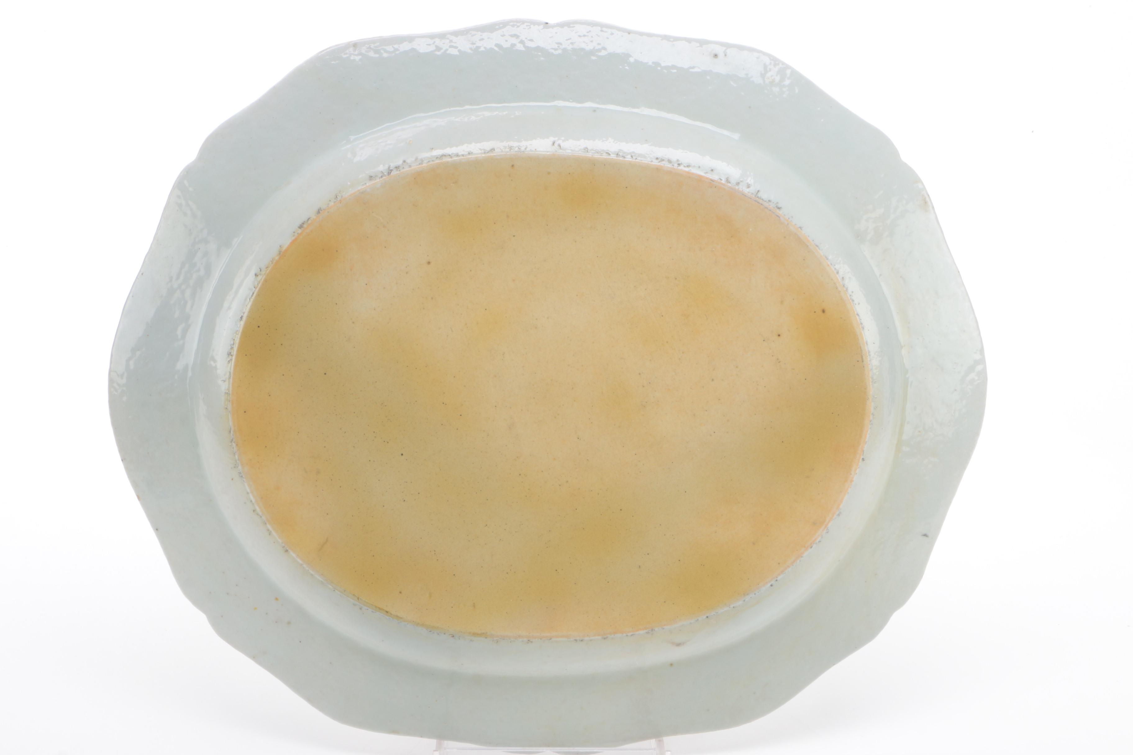 Chinese Export Porcelain Armorial Platter with Arms of a Nobleman, late 18th C.