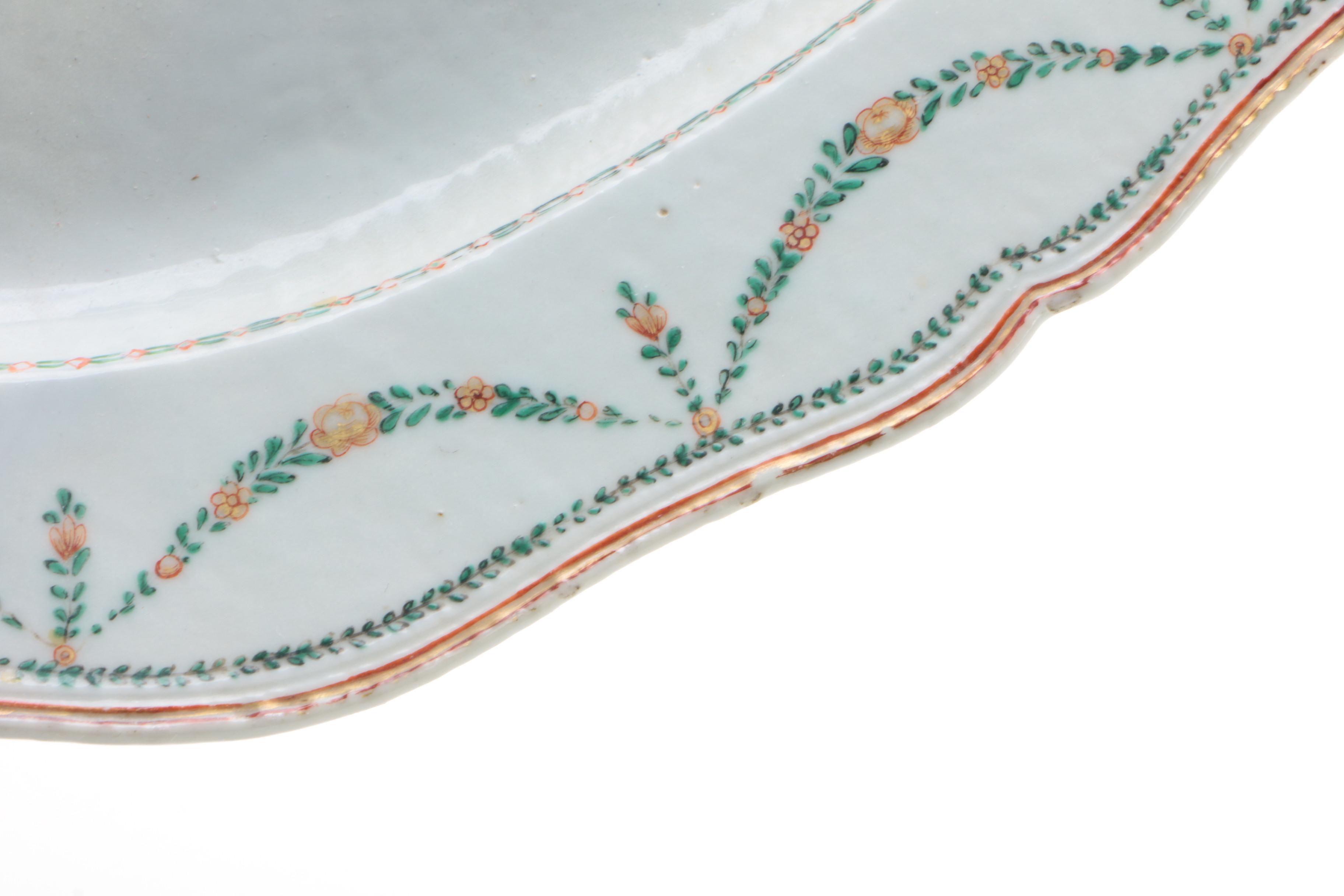 Chinese Export Porcelain Armorial Platter with Arms of a Nobleman, late 18th C.