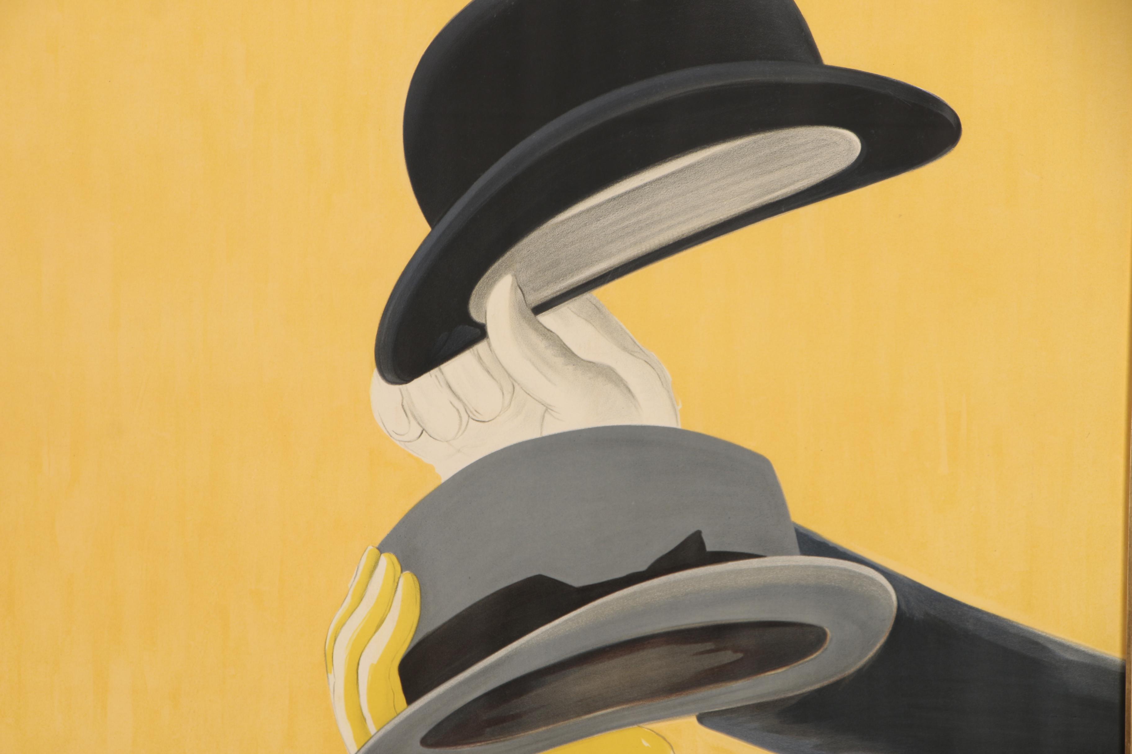 Leonetto Cappiello Lithographic Poster for Mossant Hats, 1938