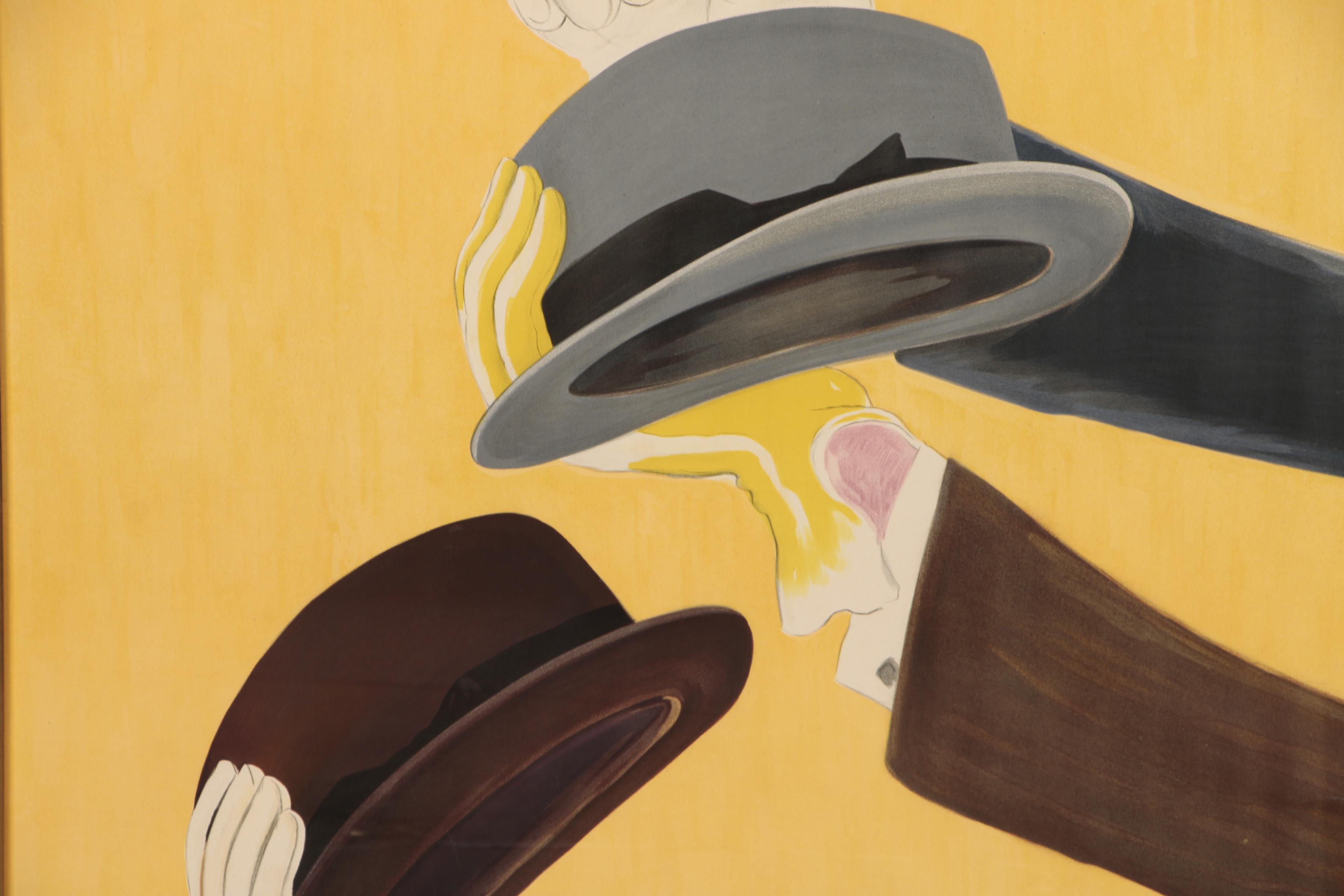 Leonetto Cappiello Lithographic Poster for Mossant Hats, 1938