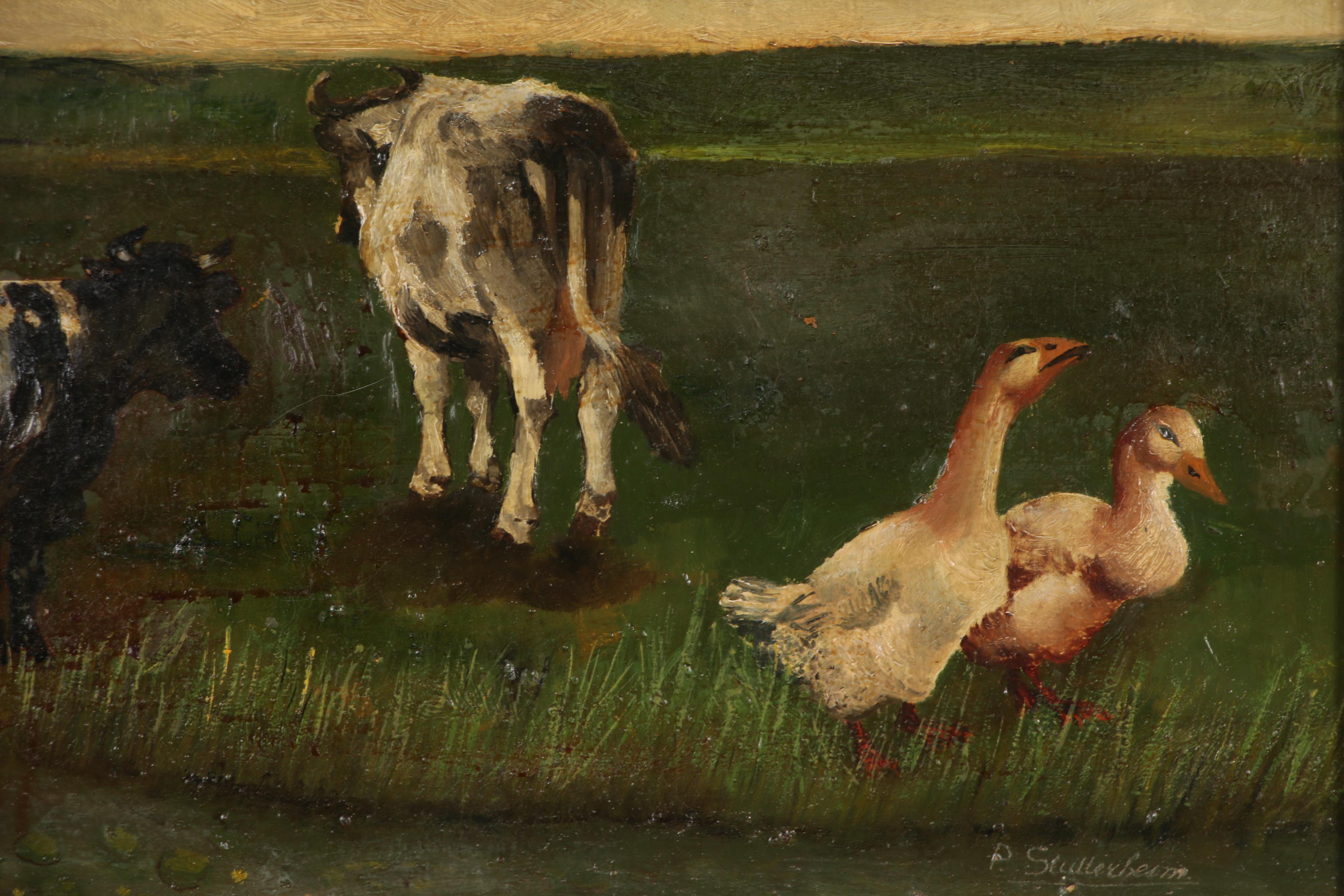 Pastoral Landscape Oil Painting, Late 19th Century