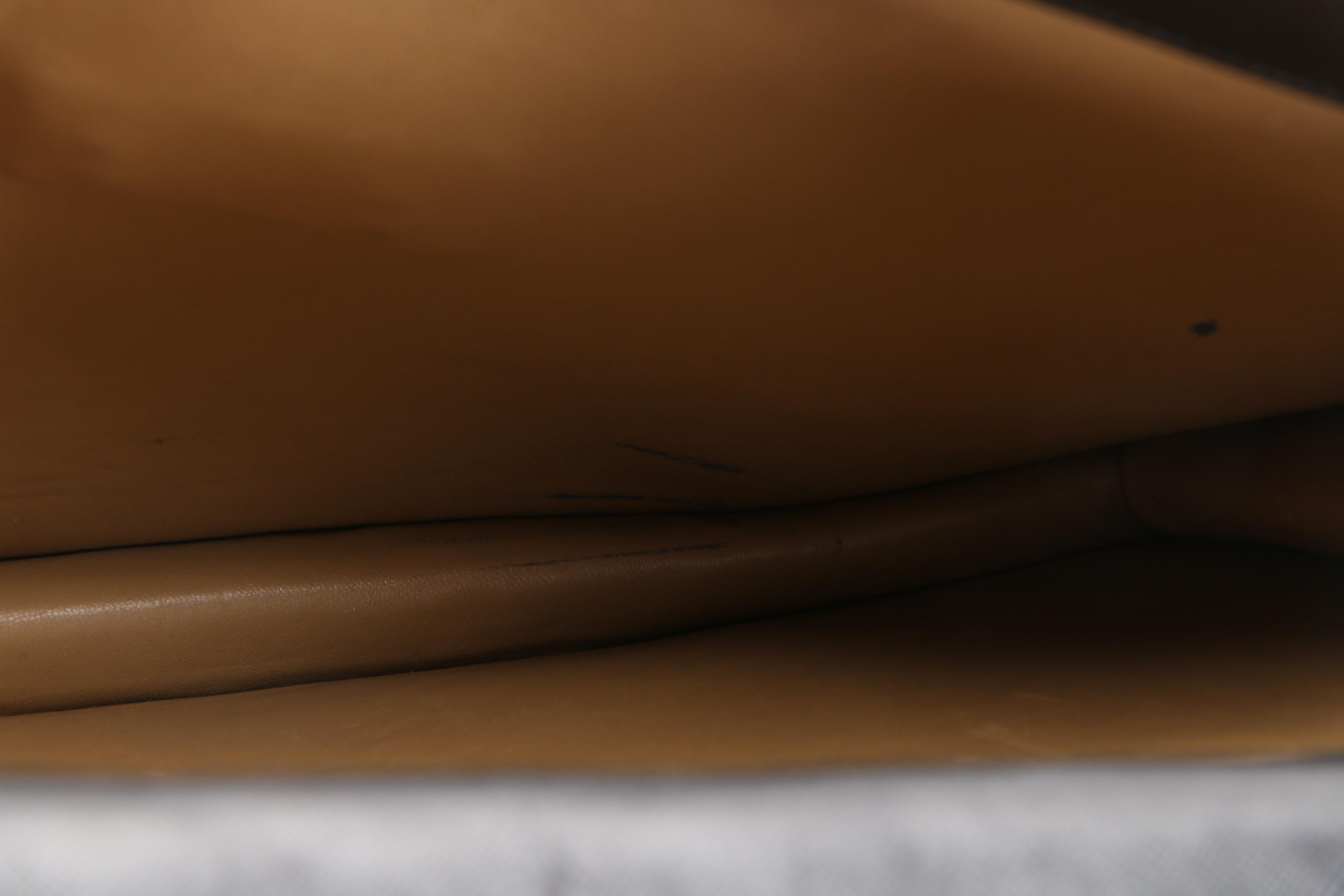 Prada Black Saffiano Leather Squeeze Lock Briefcase