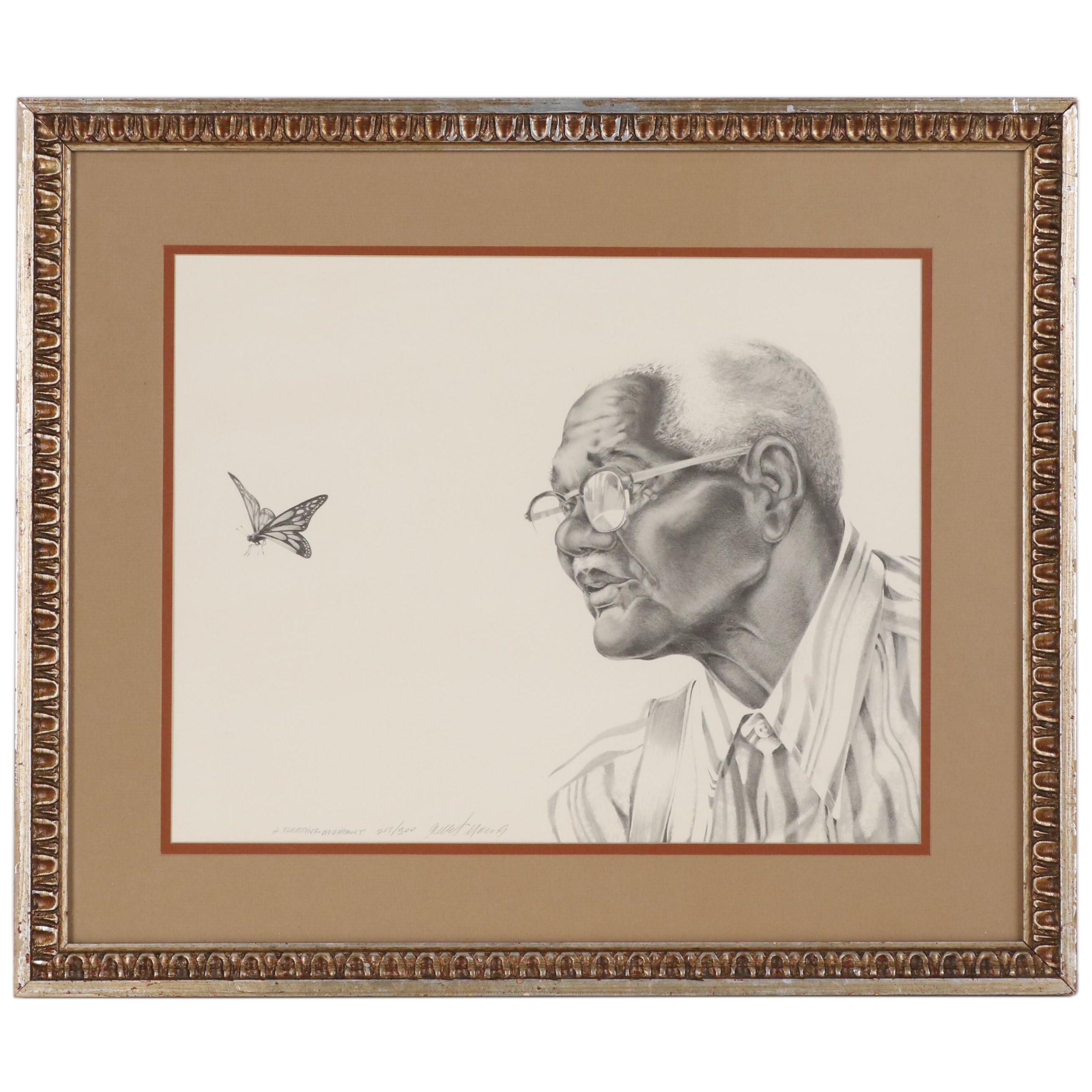 Gilbert Young Halftone Print "A Fleeting Moment"