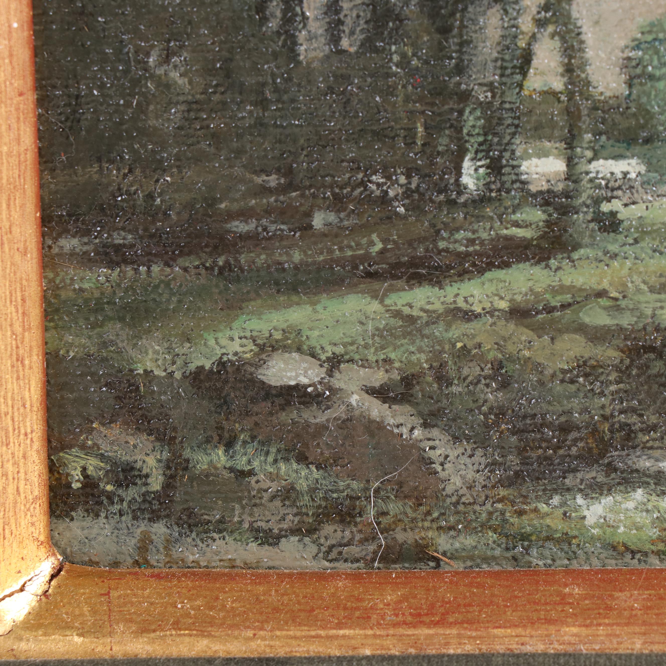 Stephen Woodburn Rural Landscape Oil Painting, Late 20th Century