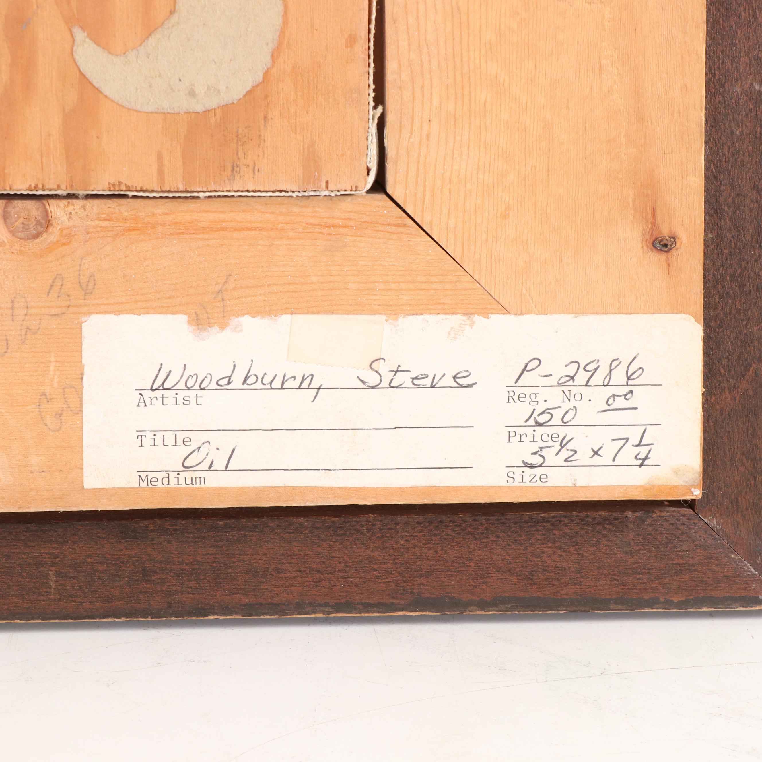 Stephen Woodburn Rural Landscape Oil Painting, Late 20th Century