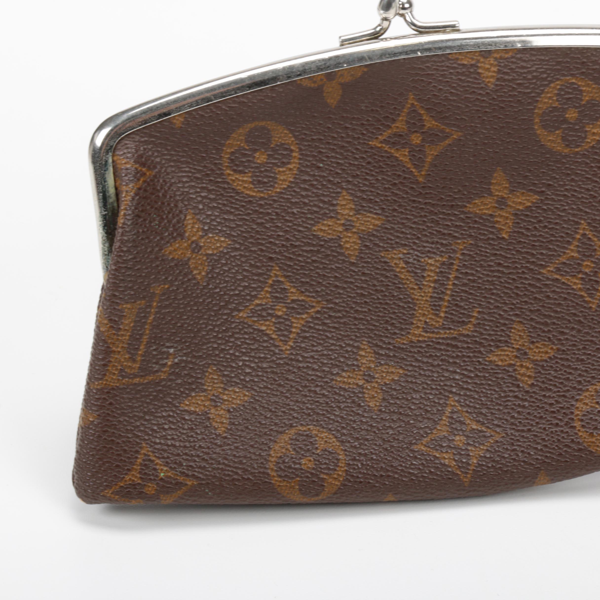 Louis Vuitton Monogram Coated Canvas Kisslock Coin Purse