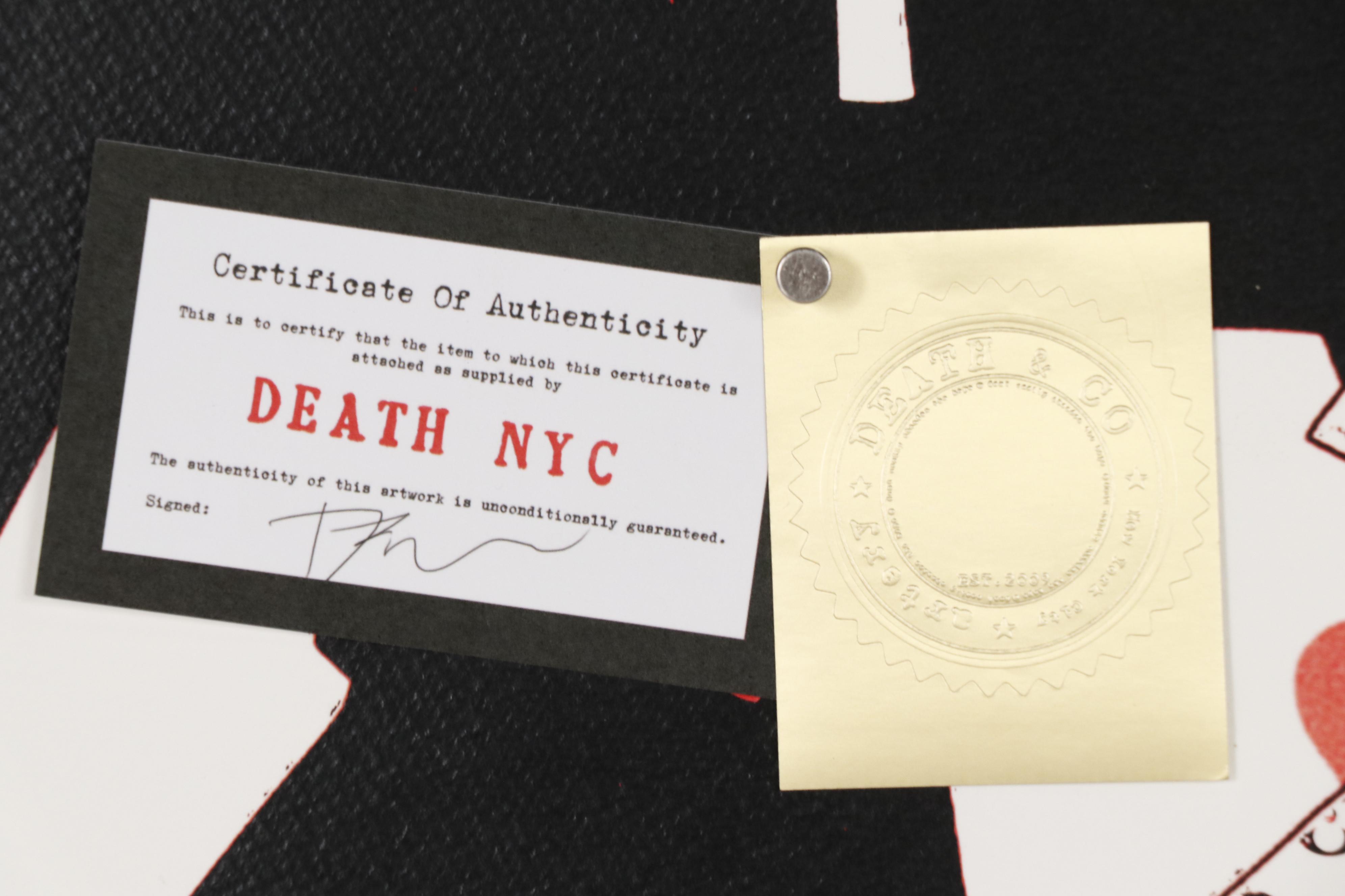 Death NYC Giclée "Family Drip Print Bk R"