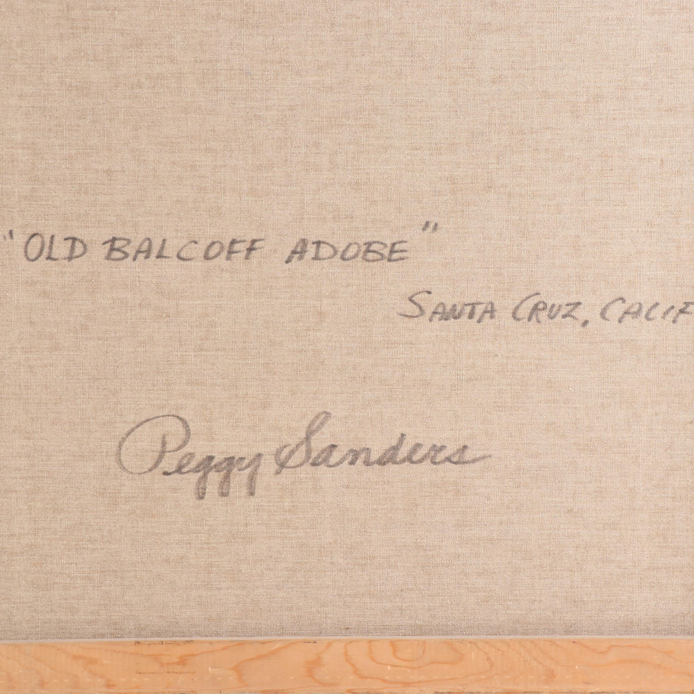 Peggy Sanders Oil Painting "Old Balcoff Adobe"