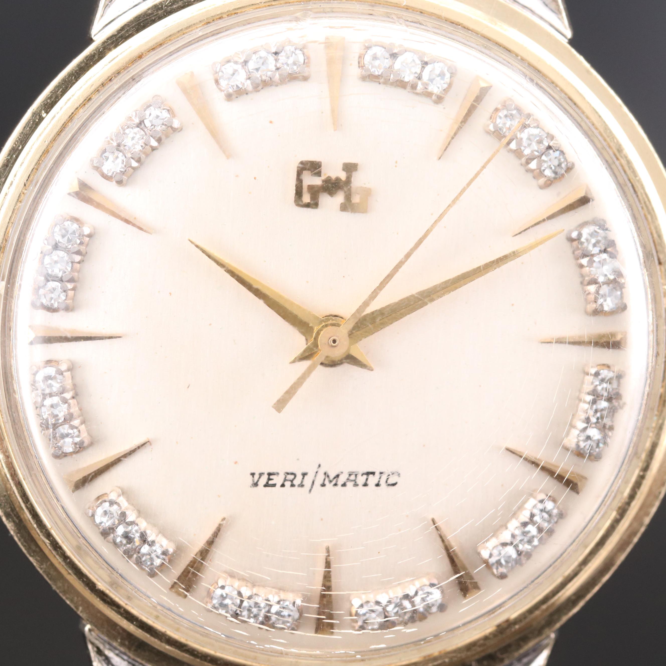 Vintage Gensler-Lee 14K Gold and Diamonds Automatic Watch