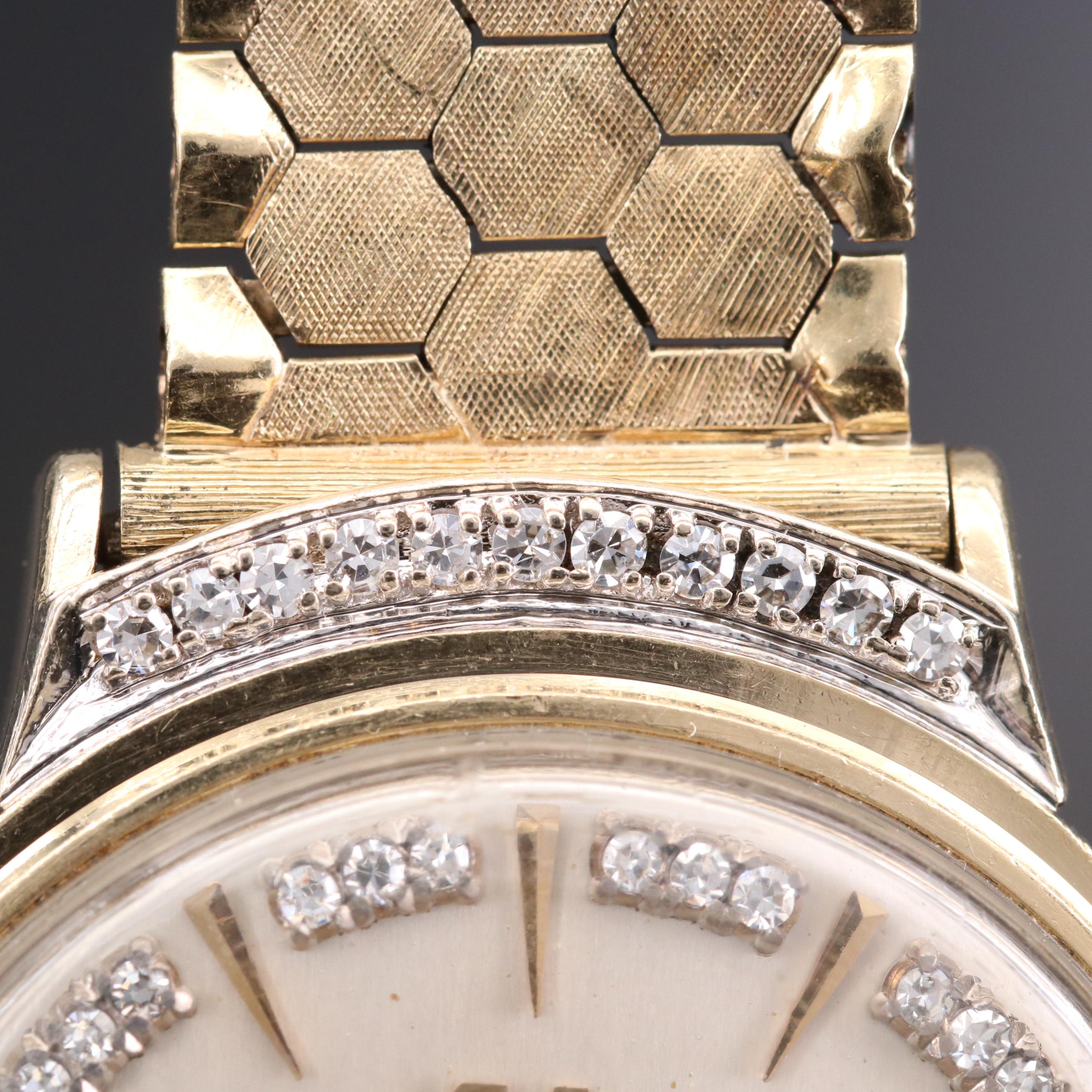 Vintage Gensler-Lee 14K Gold and Diamonds Automatic Watch