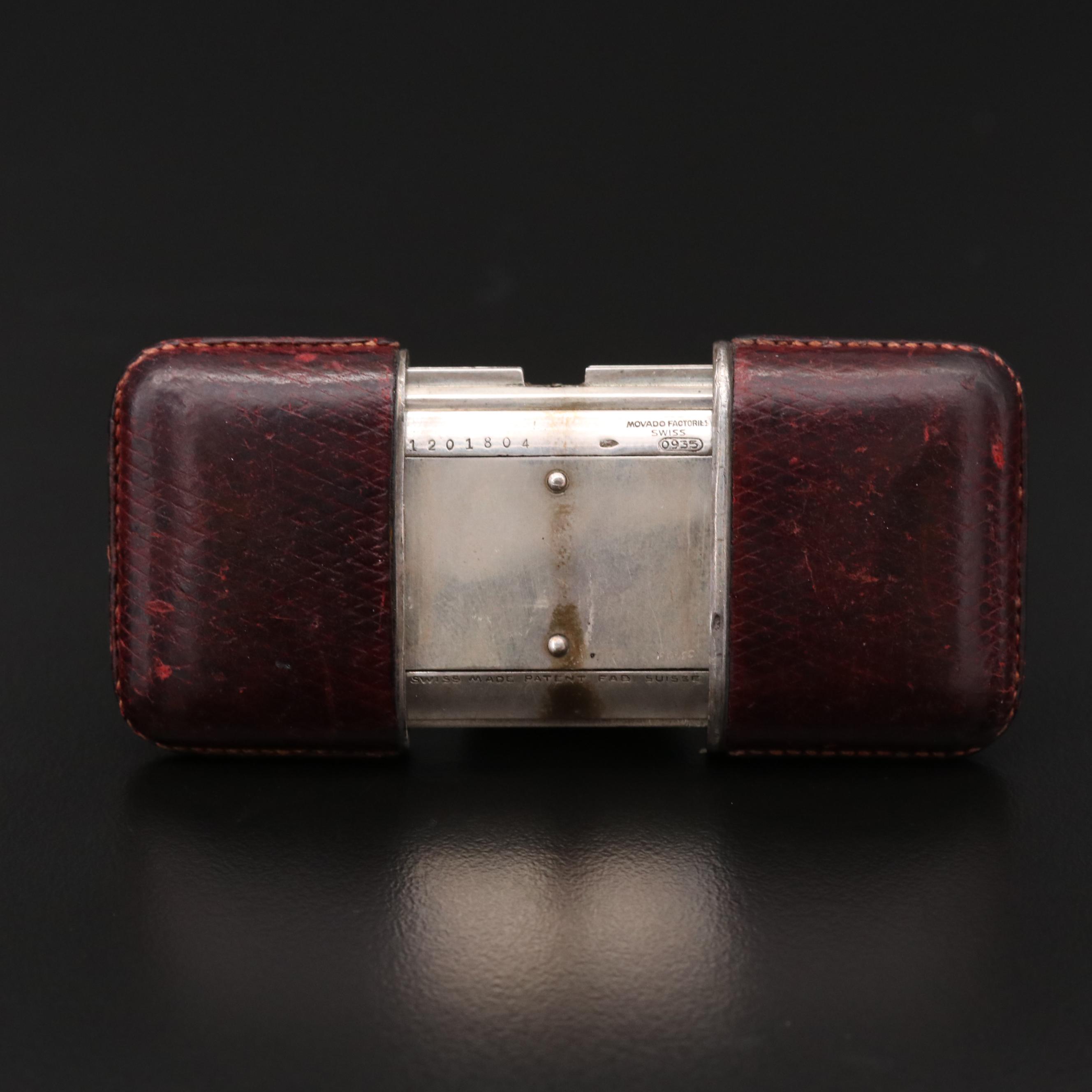 Movado "Ermeto" For J.E. Caldwell & Co. Sterling Silver Purse Watch, Vintage