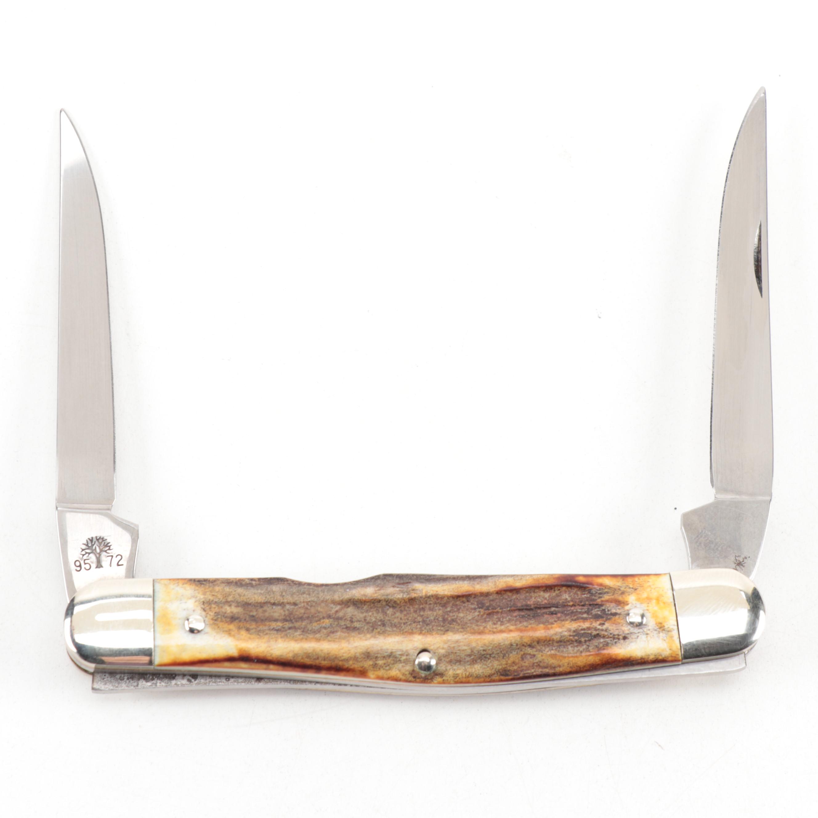 Boker Solingen Germany "Carolina Muskrat" No. 95 Dual Blade Hunting Knife