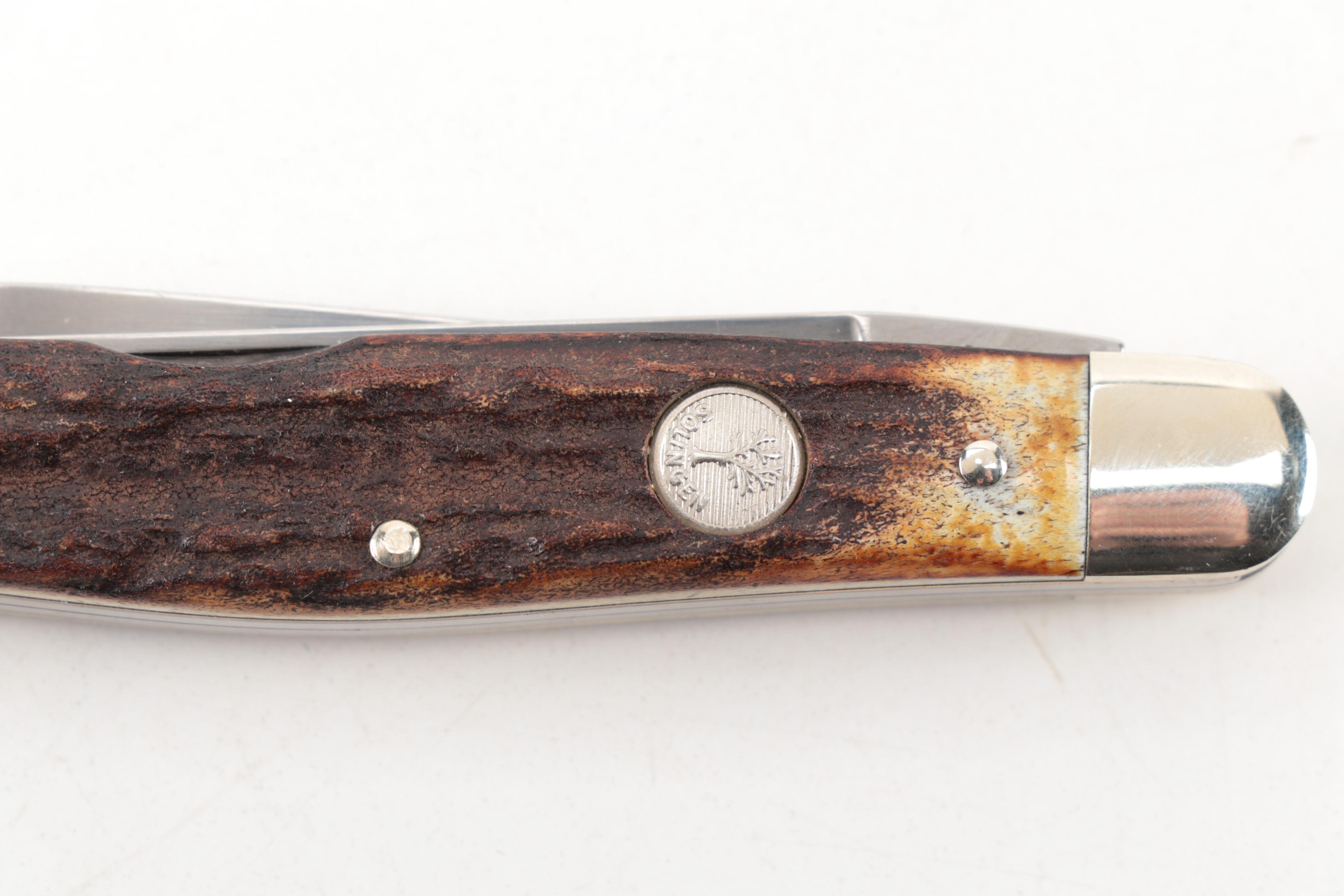 Boker Solingen Germany "Carolina Muskrat" No. 95 Dual Blade Hunting Knife