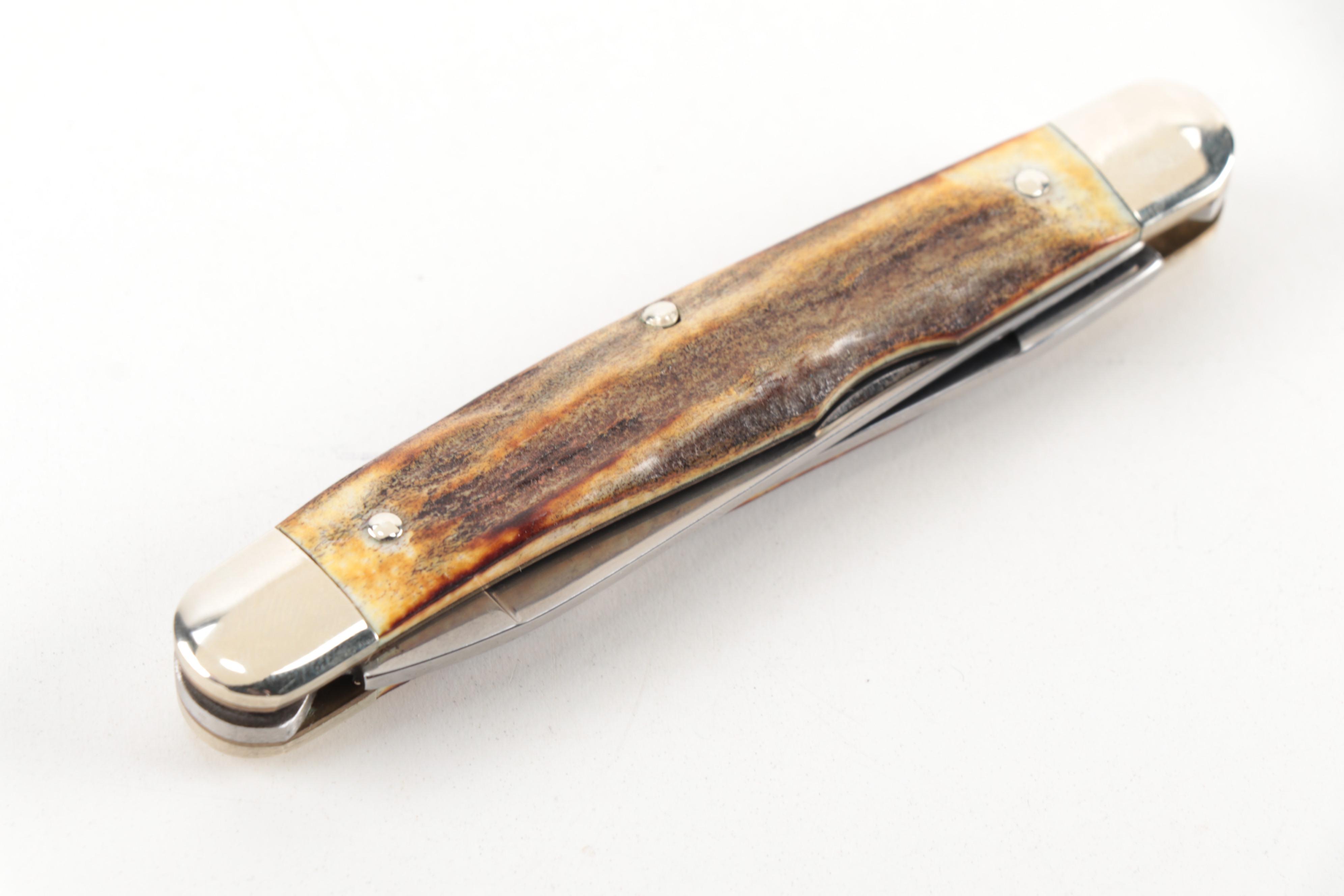 Boker Solingen Germany "Carolina Muskrat" No. 95 Dual Blade Hunting Knife