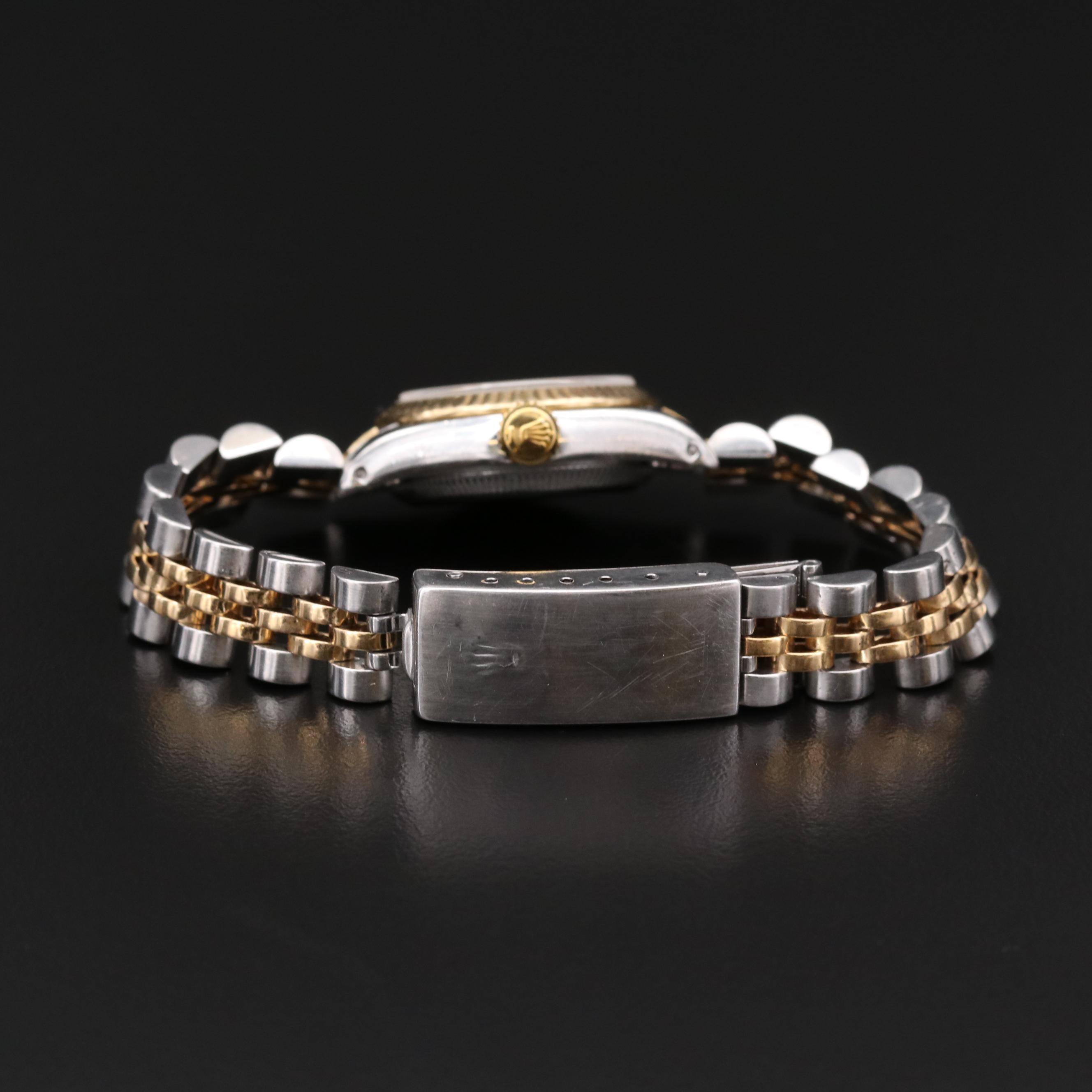 Stainless Steel and 18K Gold Rolex Oyster Perpetual Automatic Watch, 1986